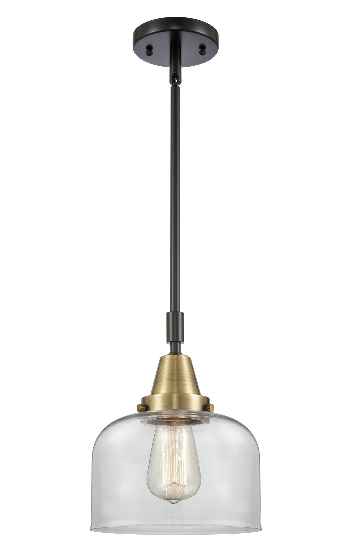 Caden Mini Pendant Antique Brass Glass Steel