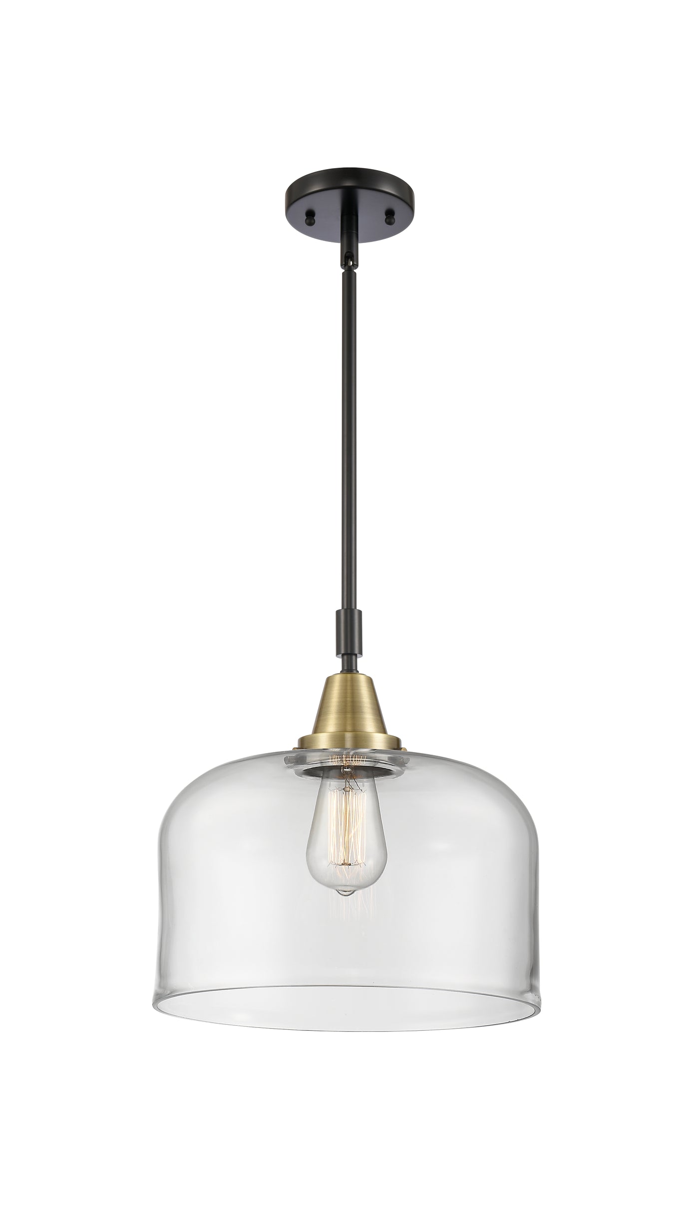 Caden Mini Pendant Antique Brass Glass