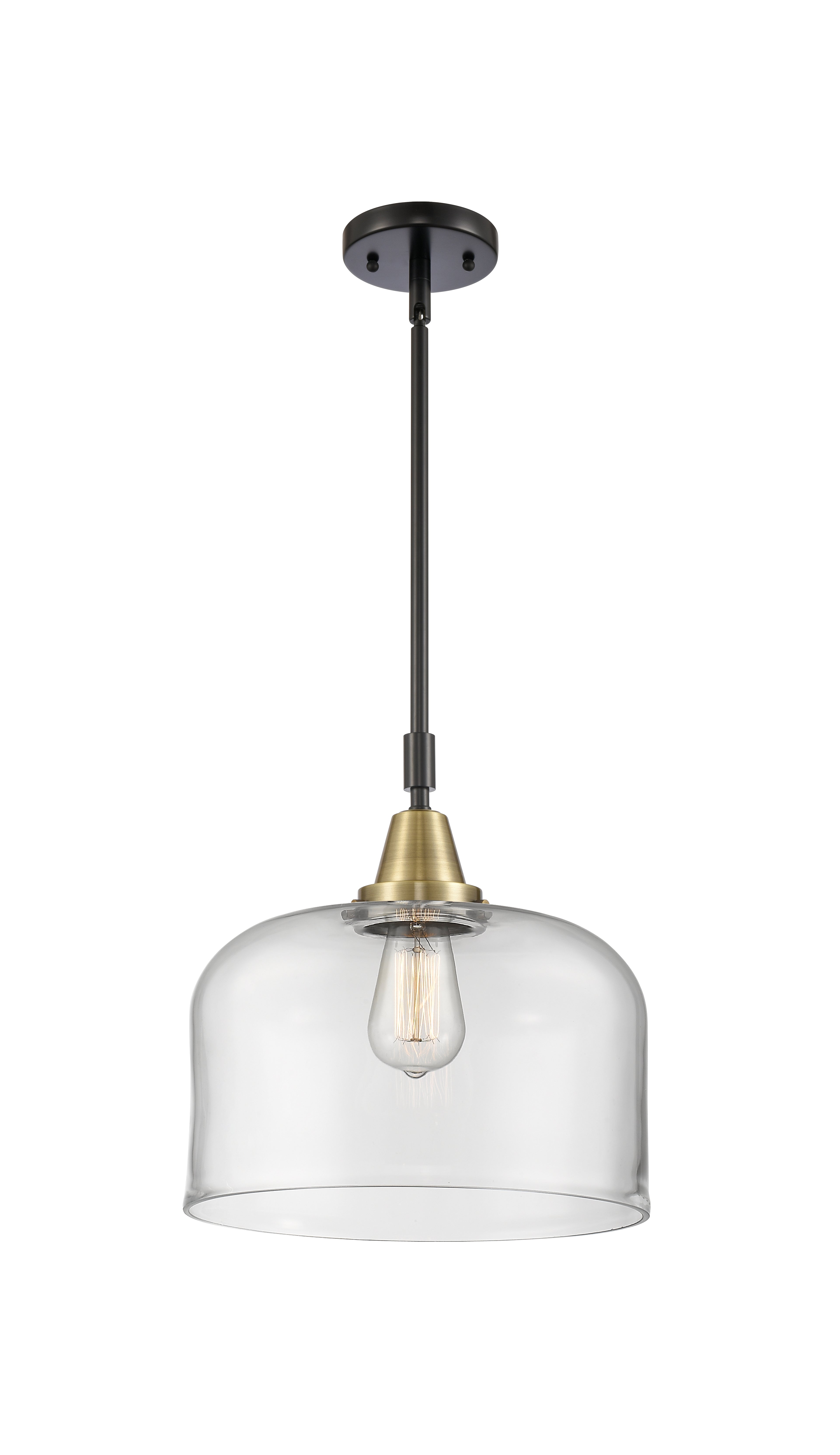 Caden Mini Pendant Antique Brass Glass