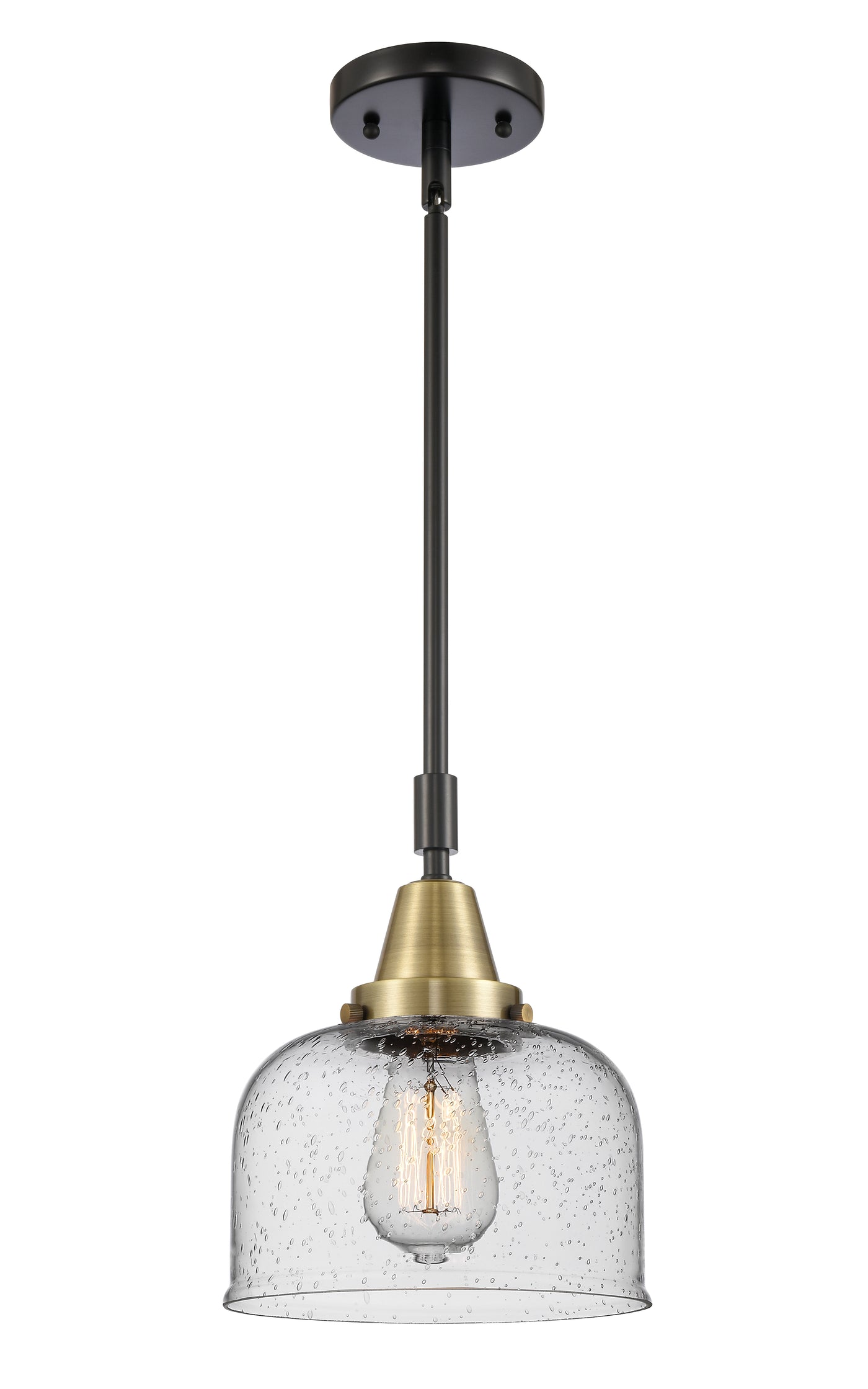 Caden Mini Pendant Antique Brass Glass