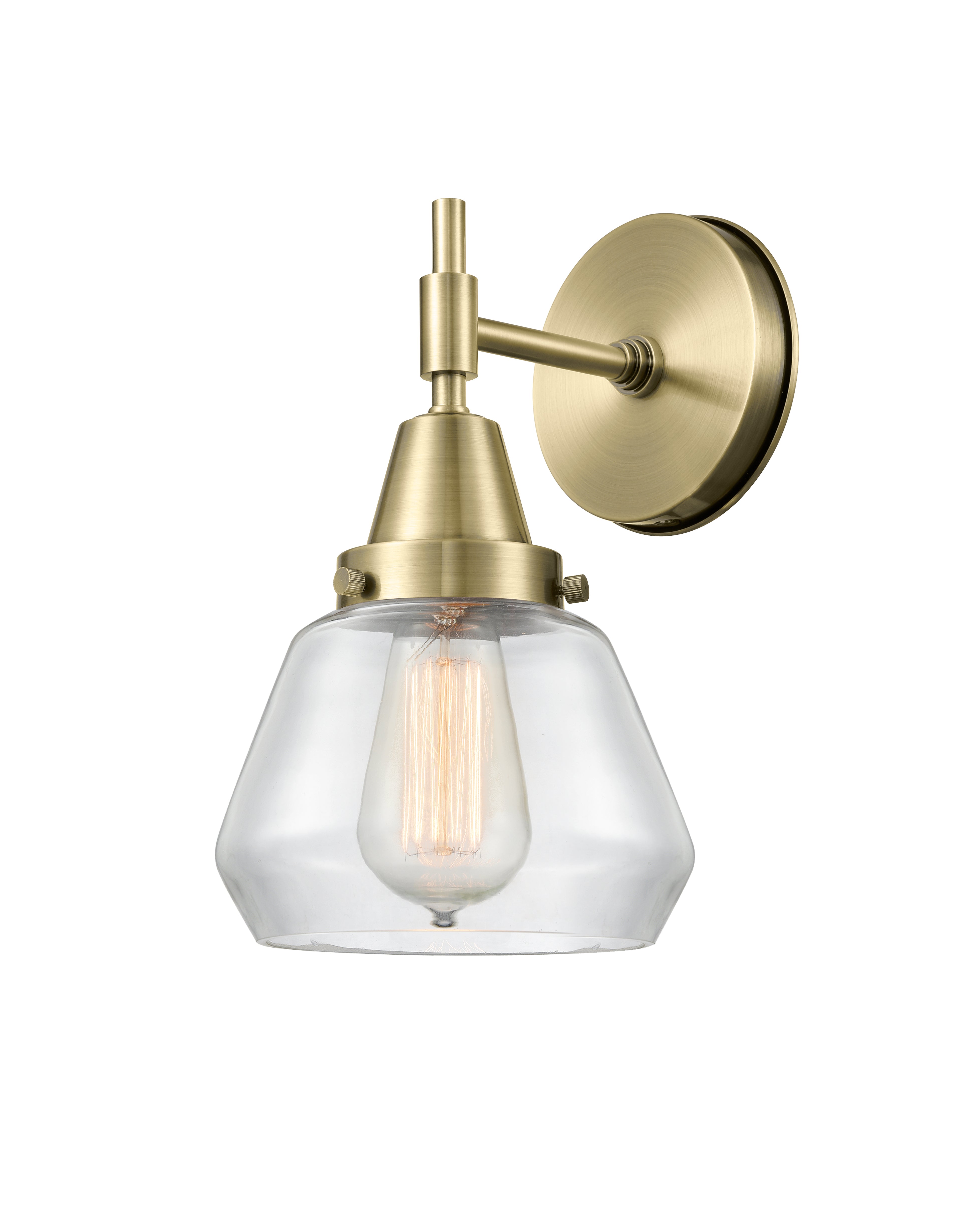 Caden Sconce Glass Steel 14 Inch
