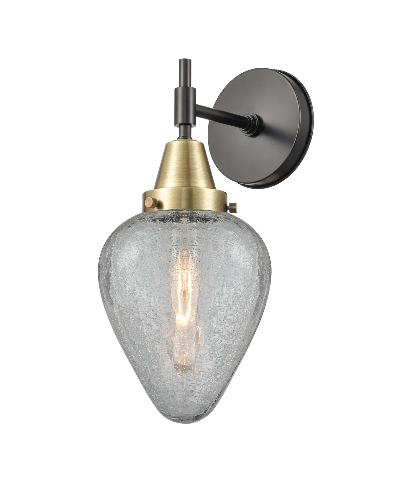 Caden Sconce Glass Steel Dimmable 12 Inch