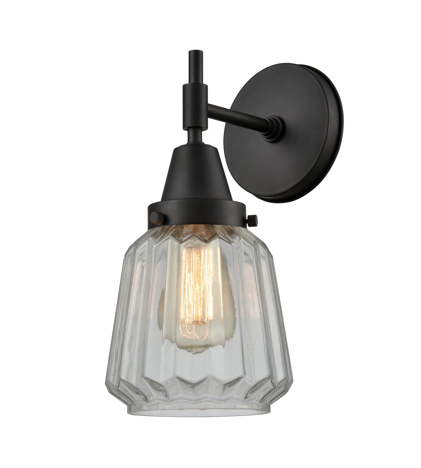 Caden Sconce Glass Steel Retro Style