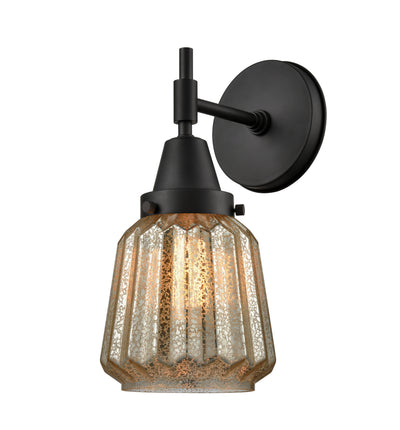 Caden Sconce Glass Steel 12 Inch