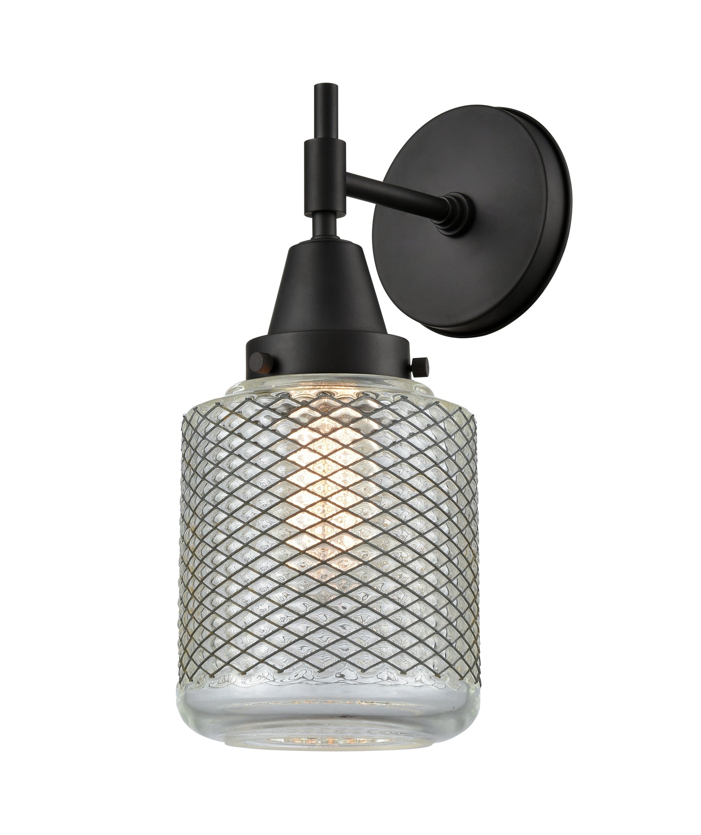 Caden Sconce Glass Steel Industrial Style