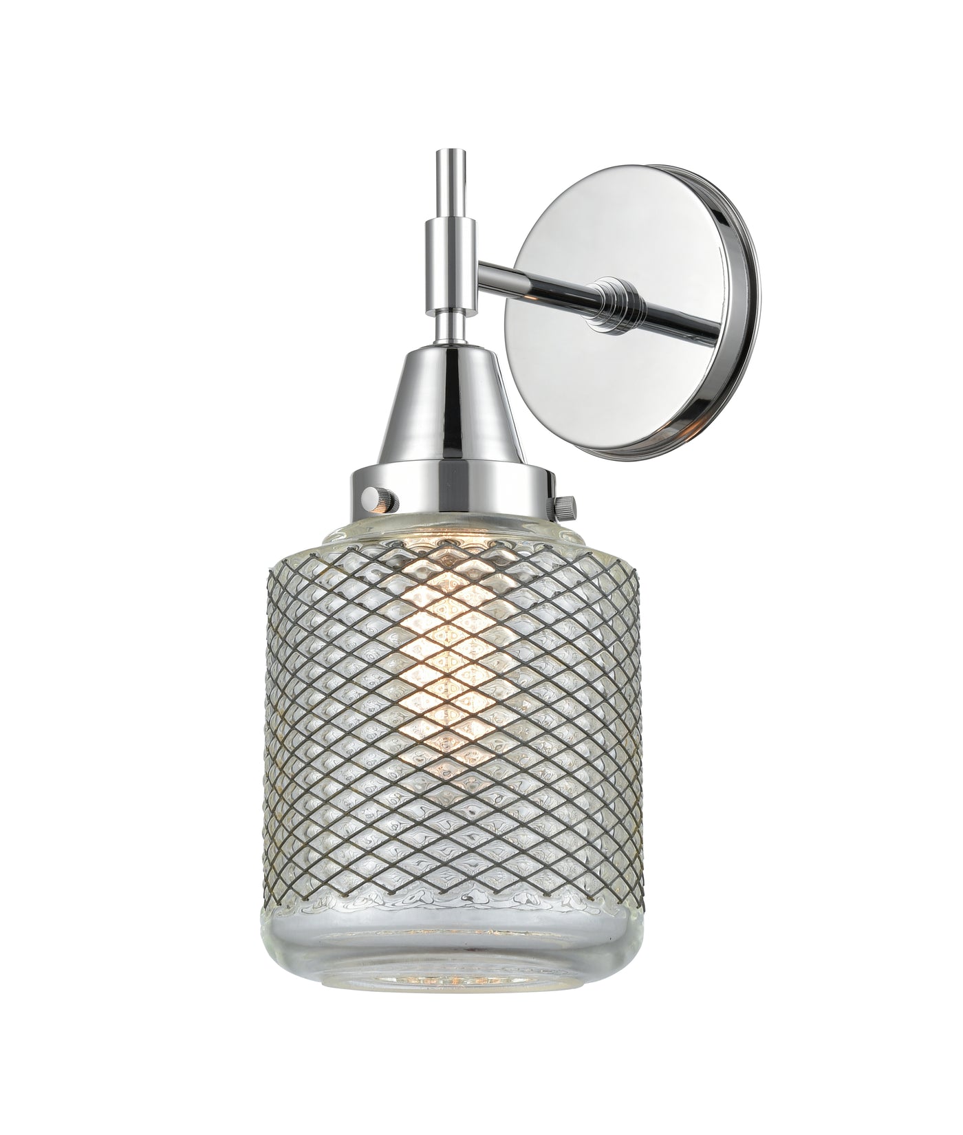 Caden Sconce Glass Steel Industrial Style