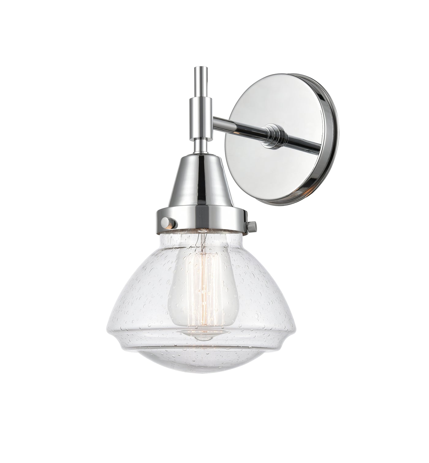 Caden Sconce Glass Steel Industrial Style