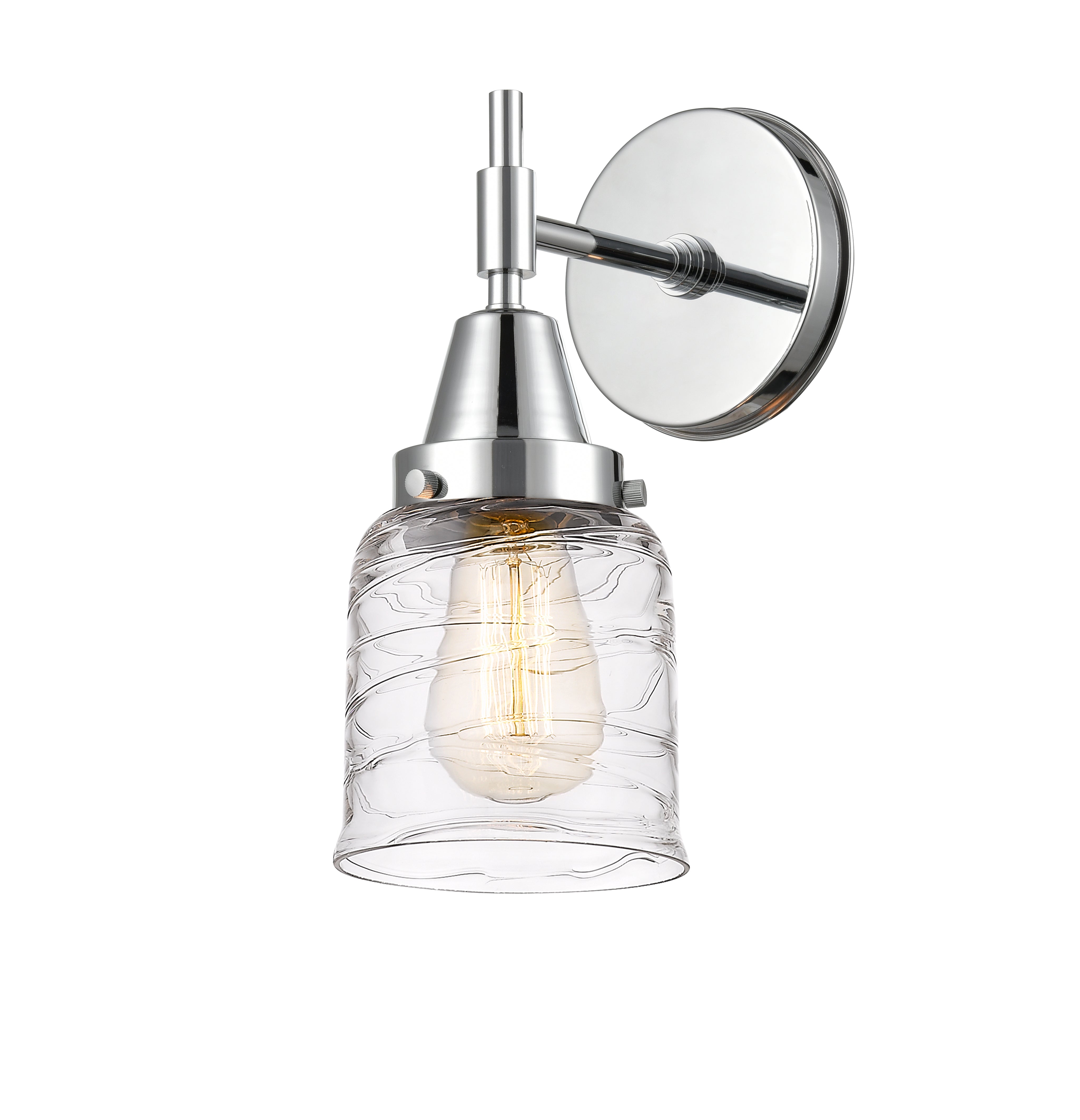 Caden Sconce Glass Steel 11 Inch