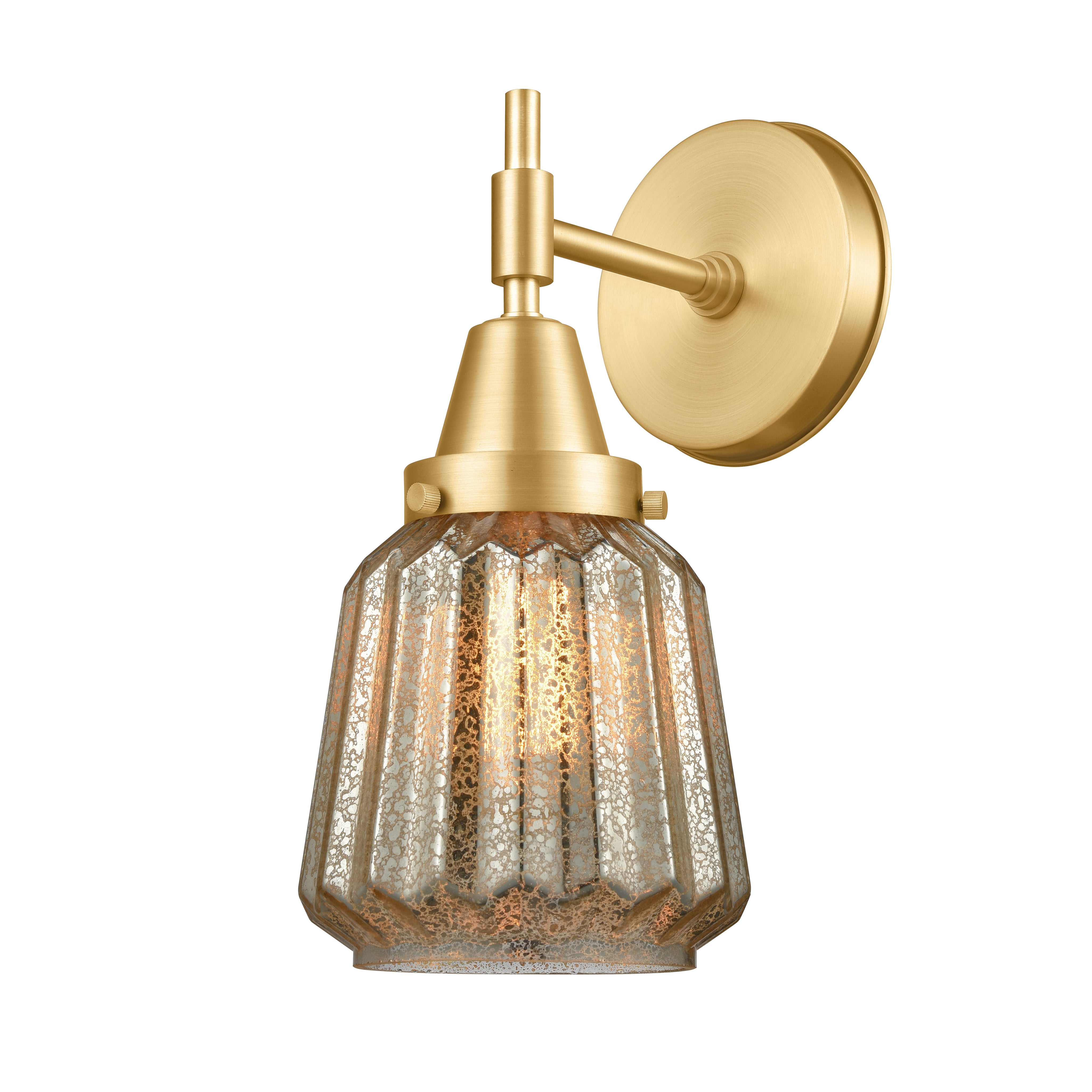 Caden Sconce Glass Steel 12 Inch