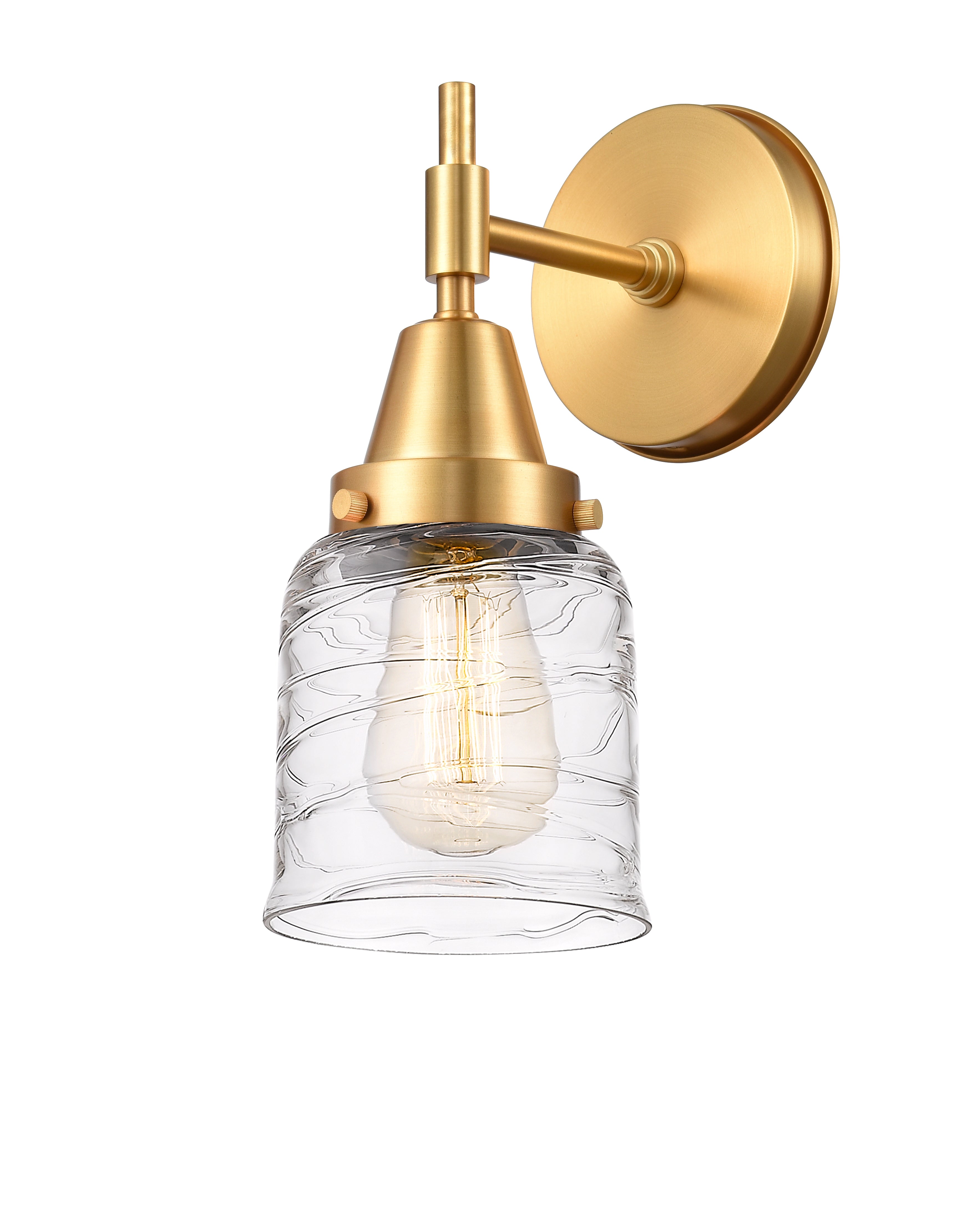 Caden Sconce Glass Steel 11 Inch