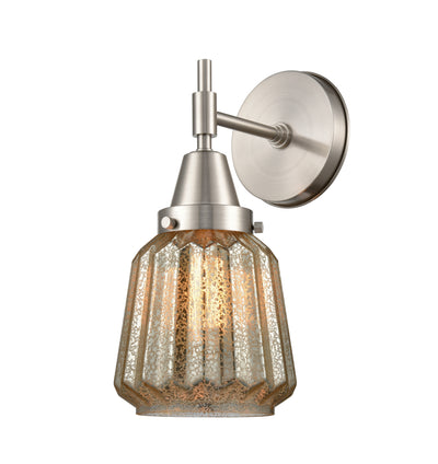 Caden Sconce Glass Steel 12 Inch