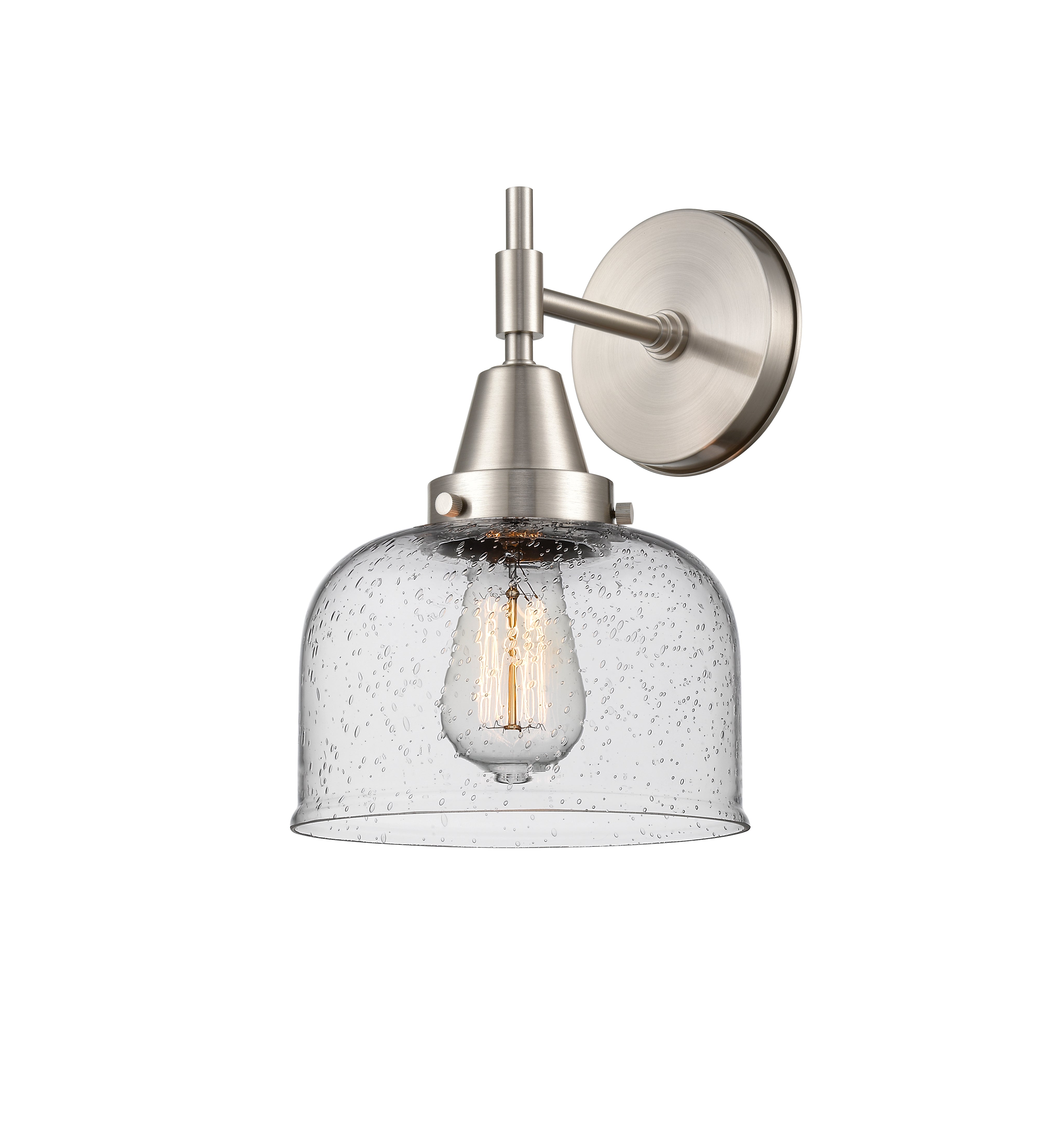 Caden Sconce Glass Steel 11 Inch