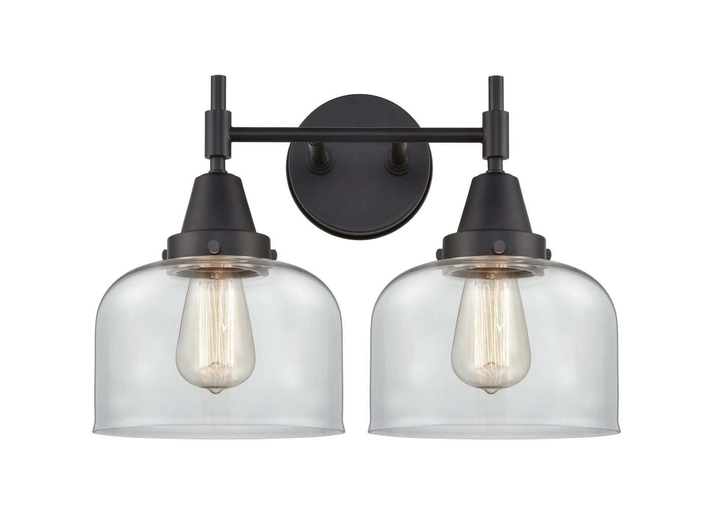 Caden Bath Vanity Light Glass Steel Finish
