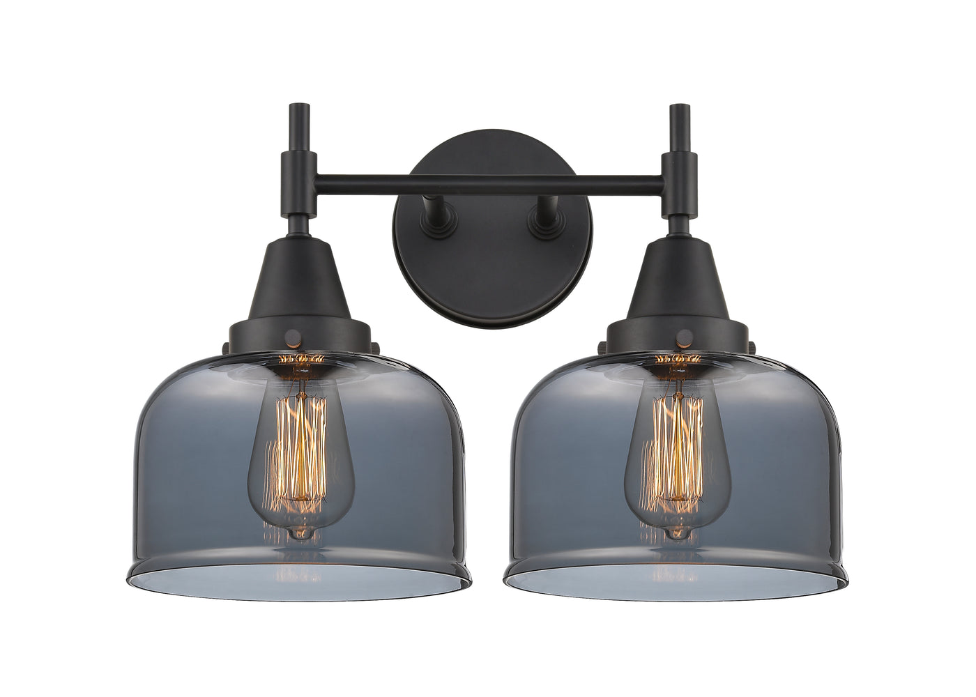 Caden Bath Vanity Light Glass Steel Finish