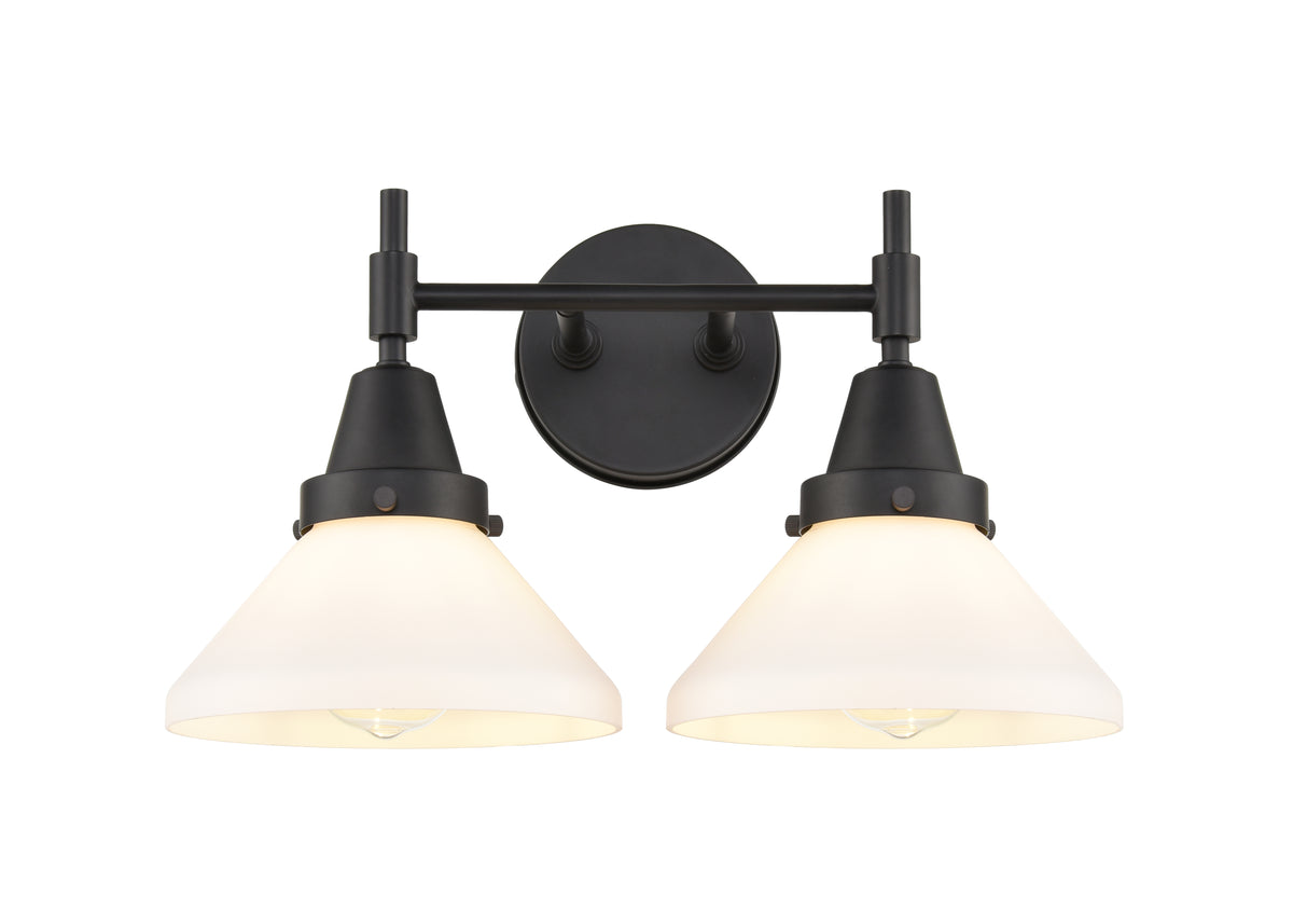 Caden 17-Inch 2-Light Bath Vanity Light with LED Bulbs Cone Shade