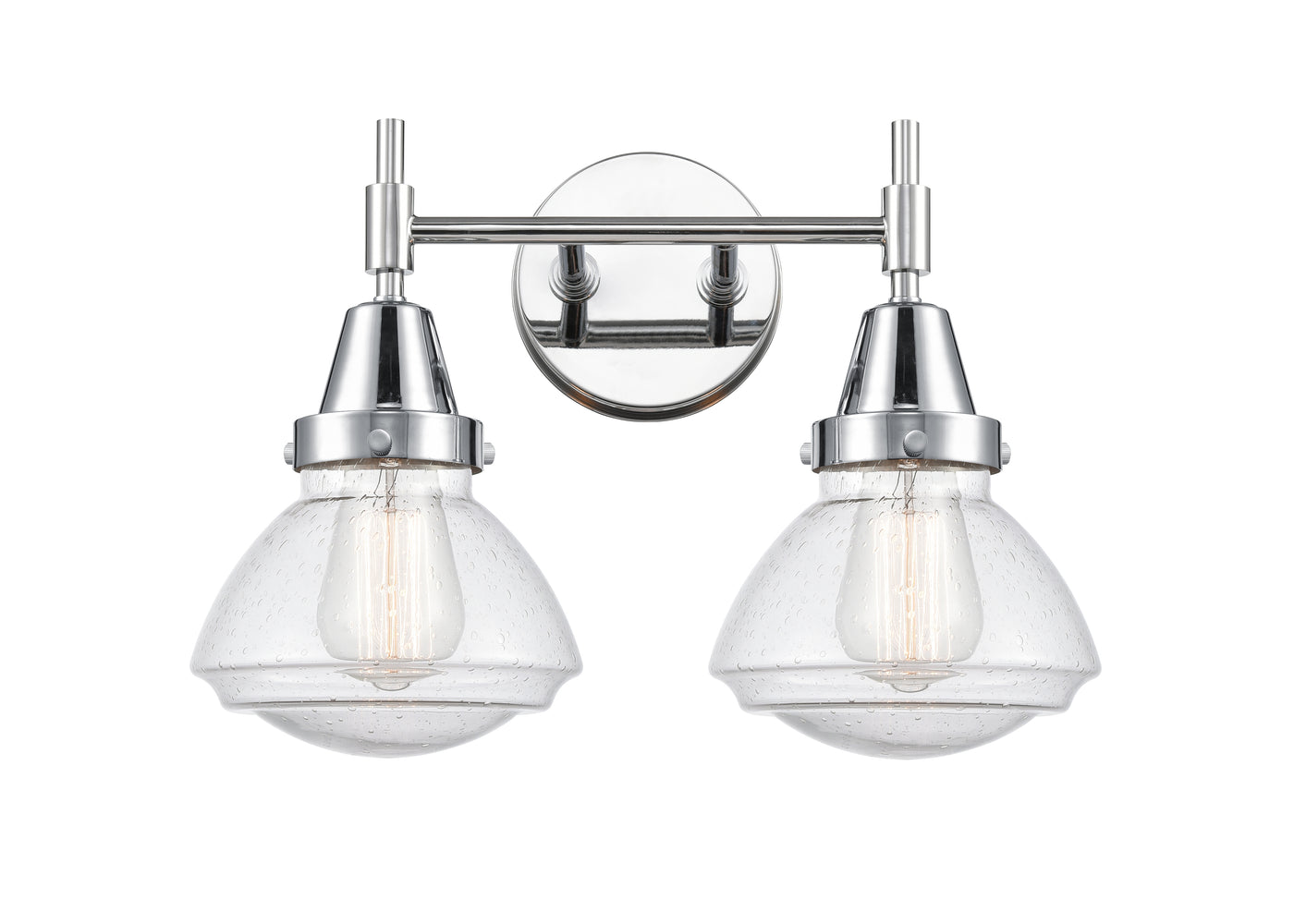 Caden Bath Vanity Light Steel Glass 15.75"