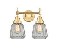 Caden Bath Vanity Light Glass Steel Finish