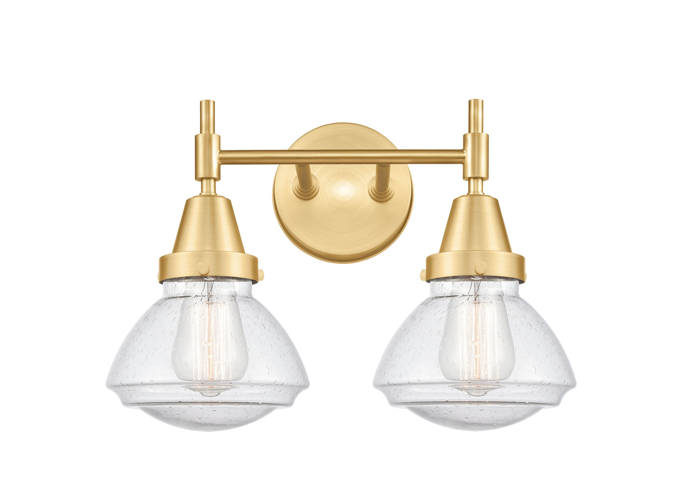 Caden Bath Vanity Light Steel Glass 15.75"