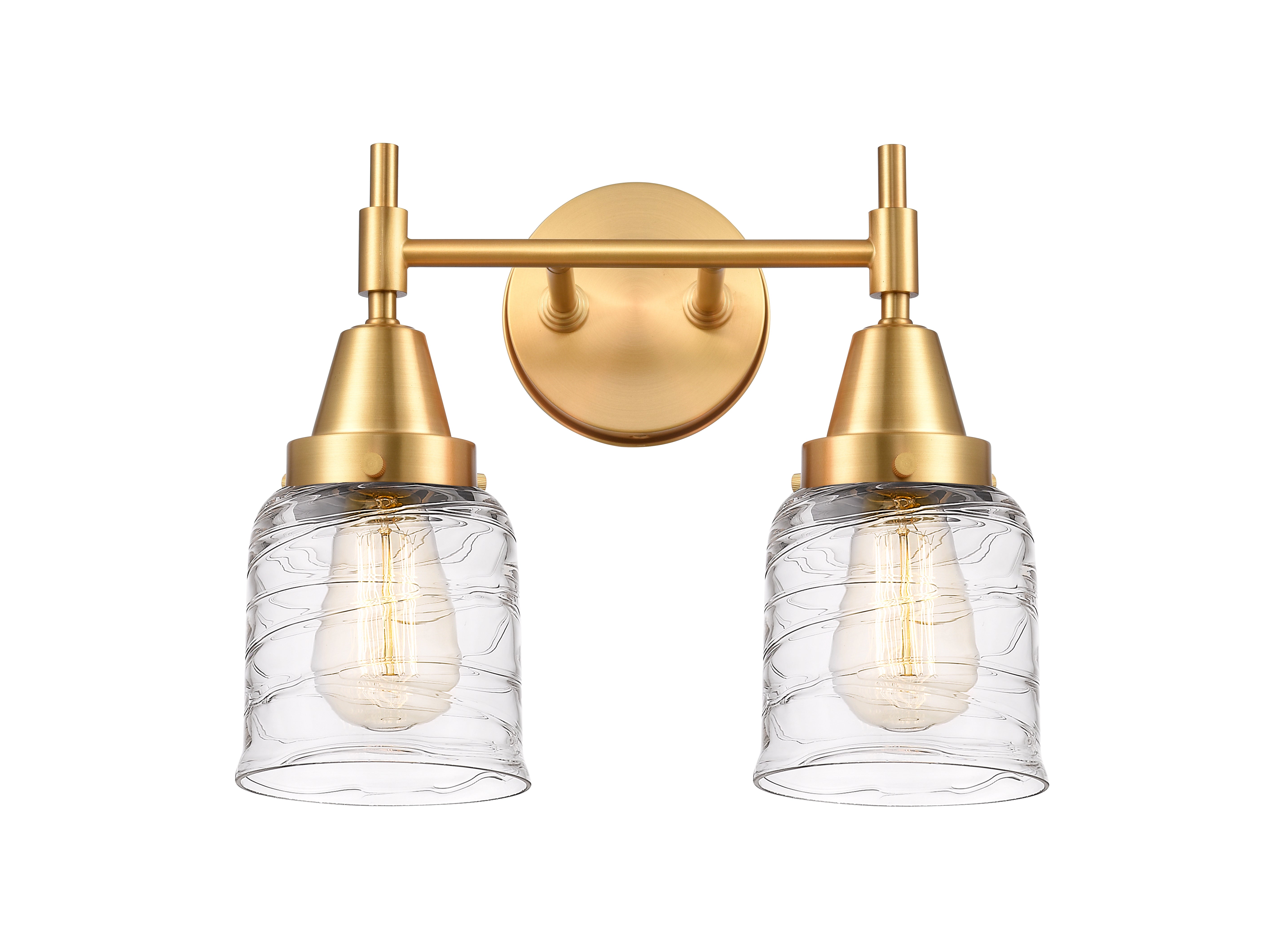 Caden Bath Vanity Light Glass Steel 14 Inch