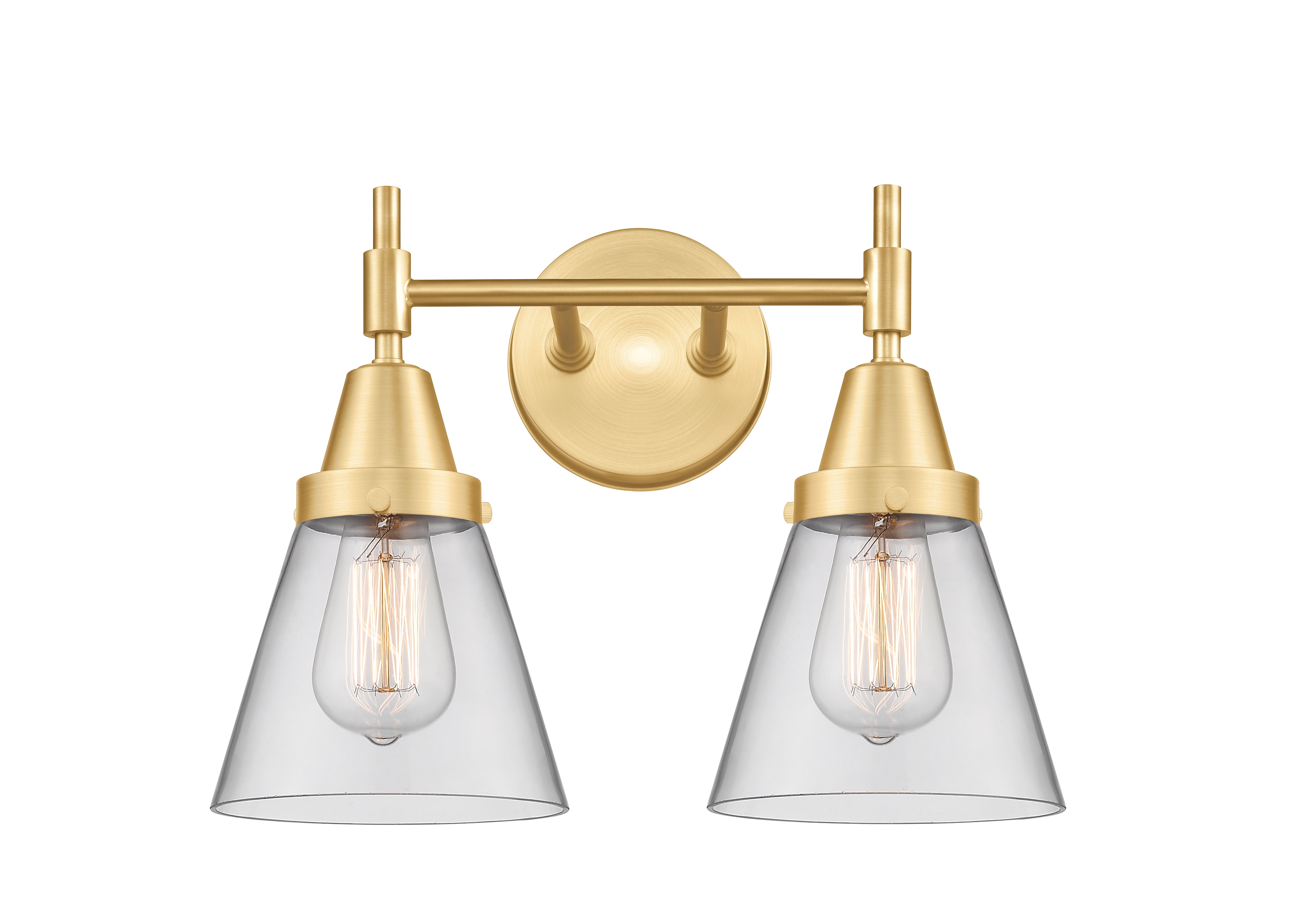 Caden Bath Vanity Light Glass Steel 11 Inch
