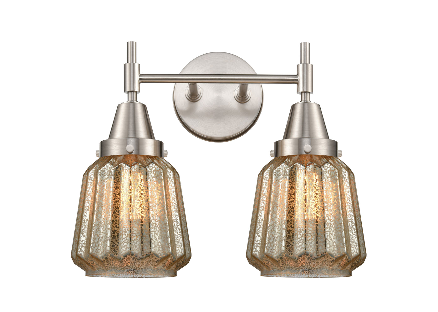 Caden Bath Vanity Light Glass Steel Finish