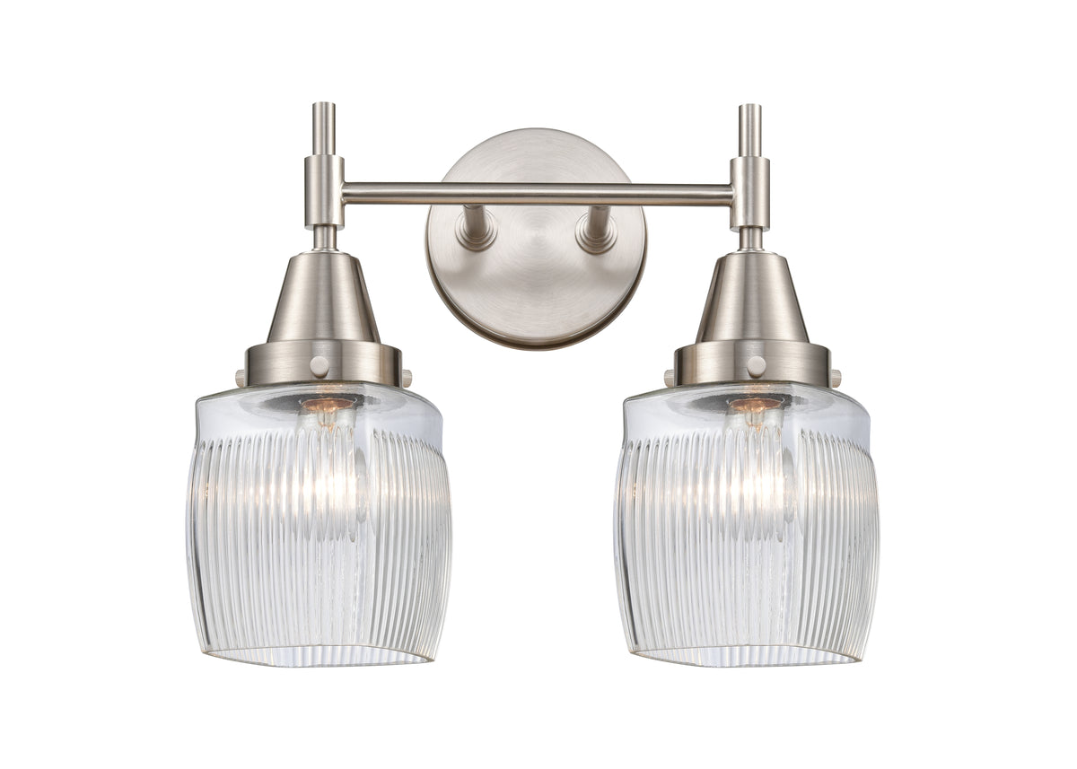 Colton 15-Inch 2-Light Bath Vanity Light 8-Inch Extension