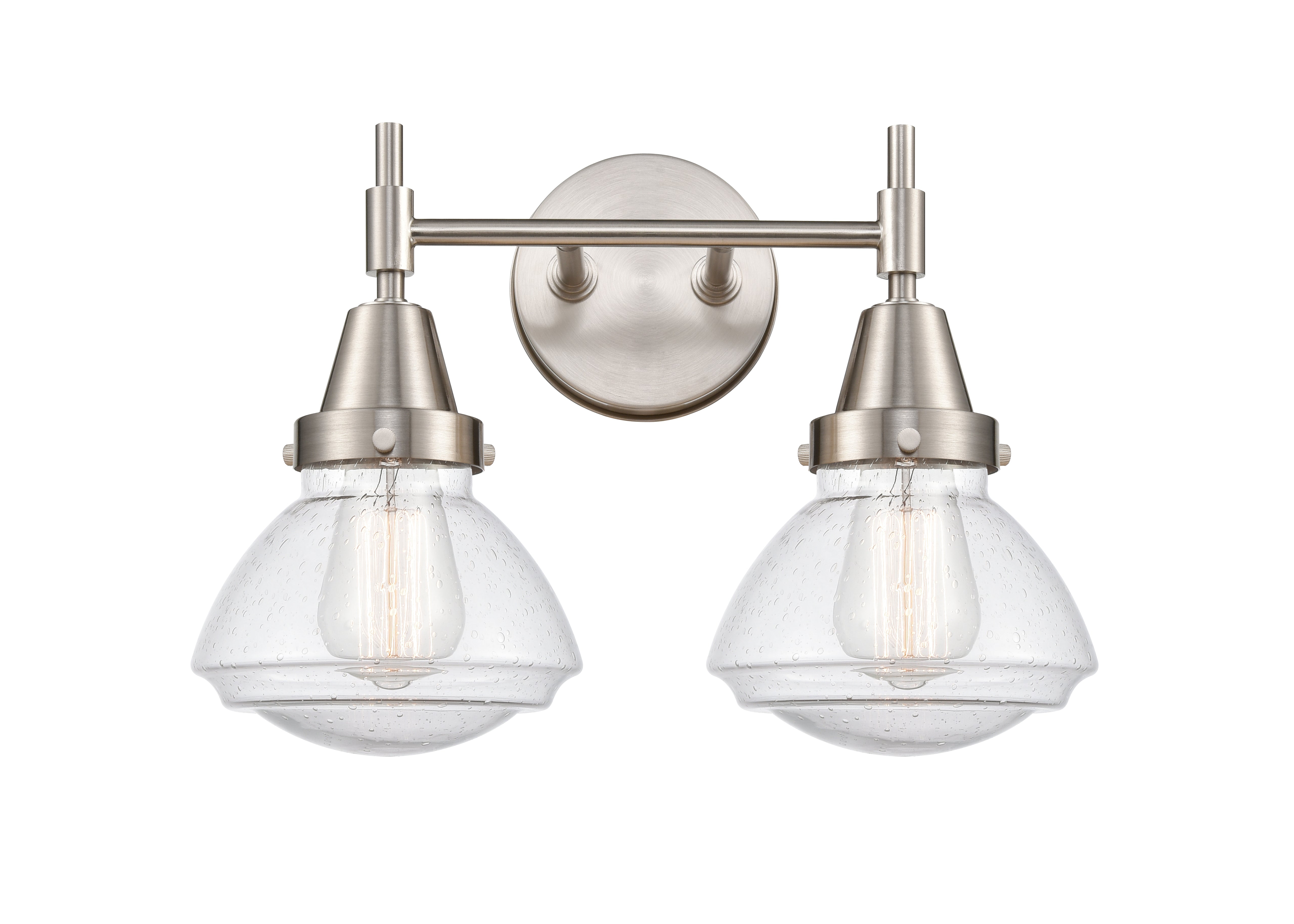 Caden Bath Vanity Light Steel Glass