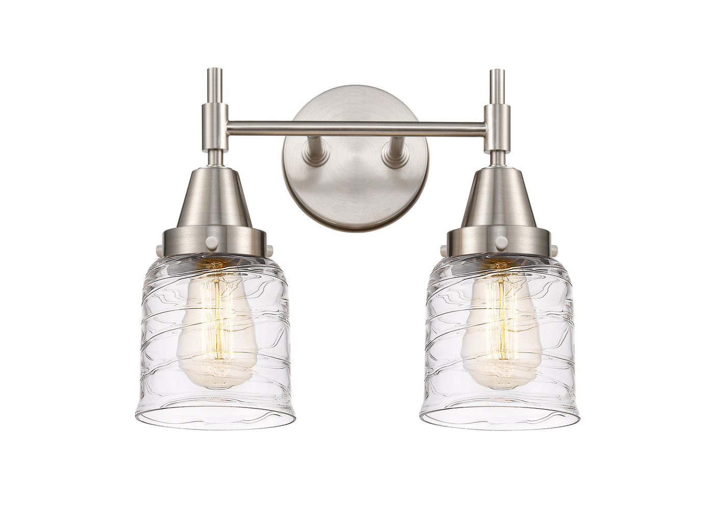 Caden Bath Vanity Light Glass Steel 14 Inch