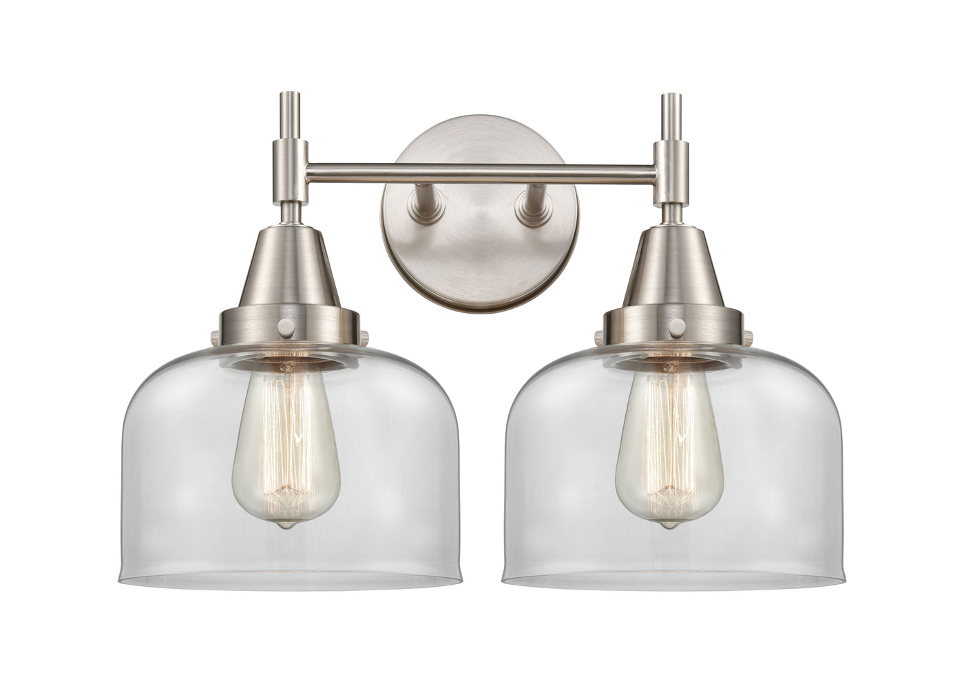 Caden Bath Vanity Light Glass Steel Finish