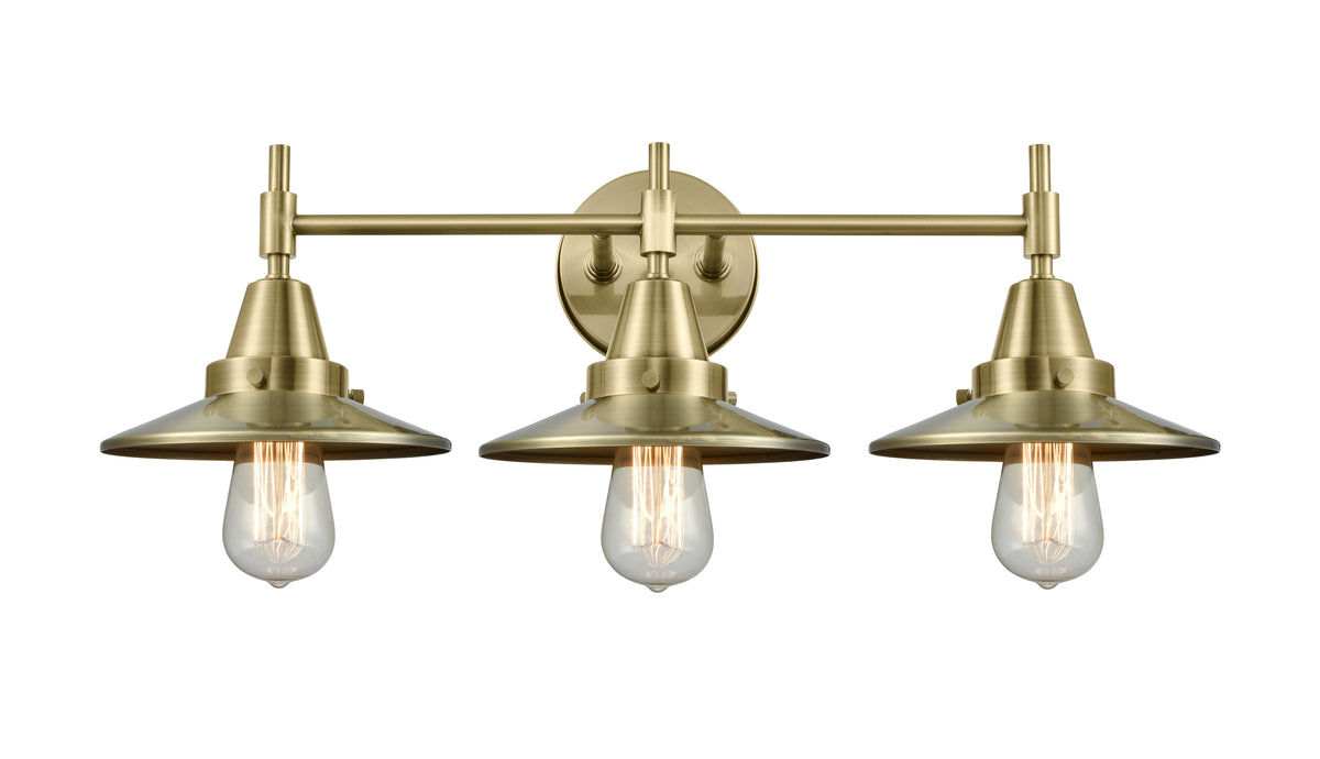 Railroad 26-Inch 3-Light Bath Vanity Light 7.25-Inch High