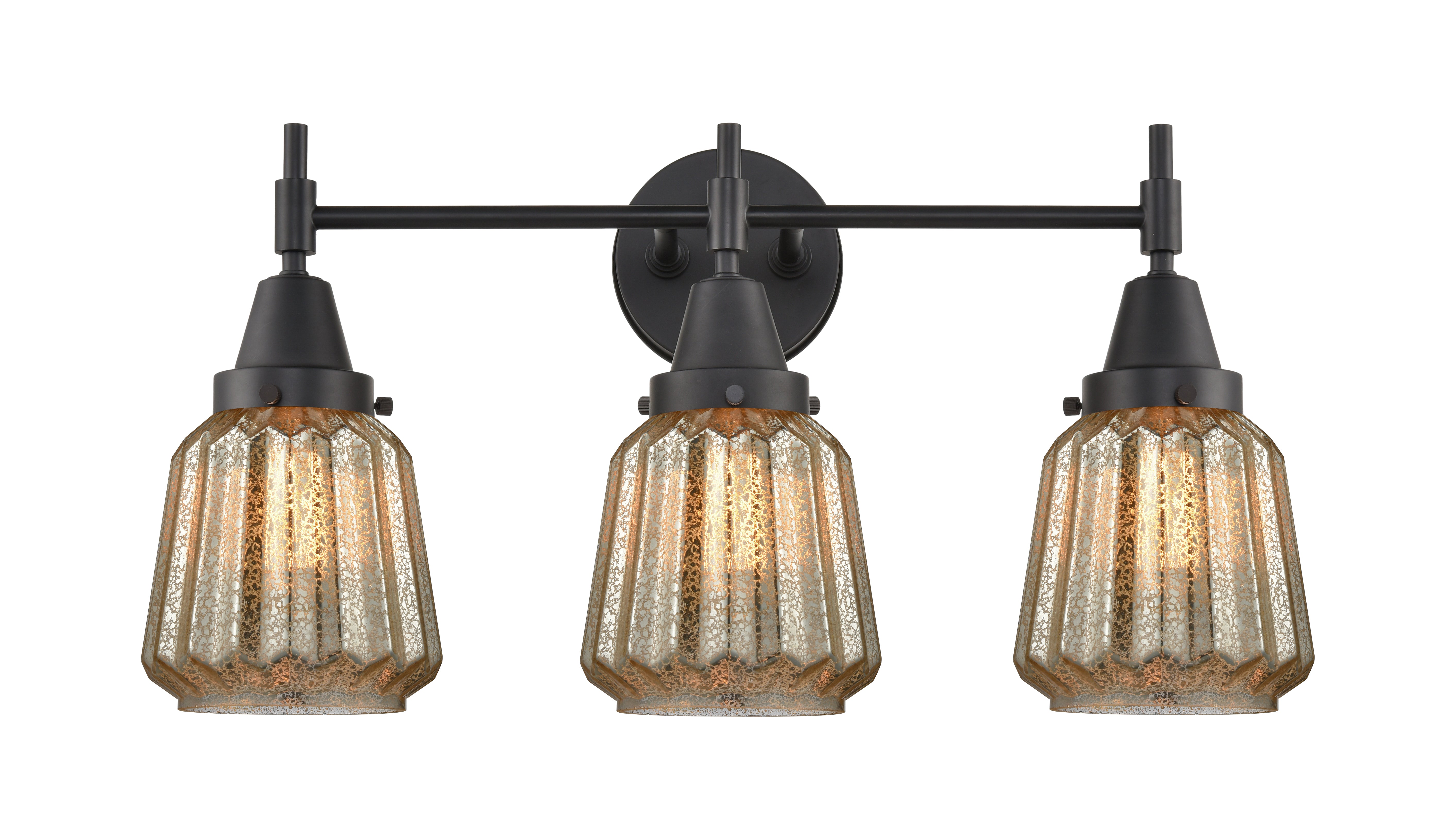 Caden Bath Vanity Light Glass Steel 12 Inch