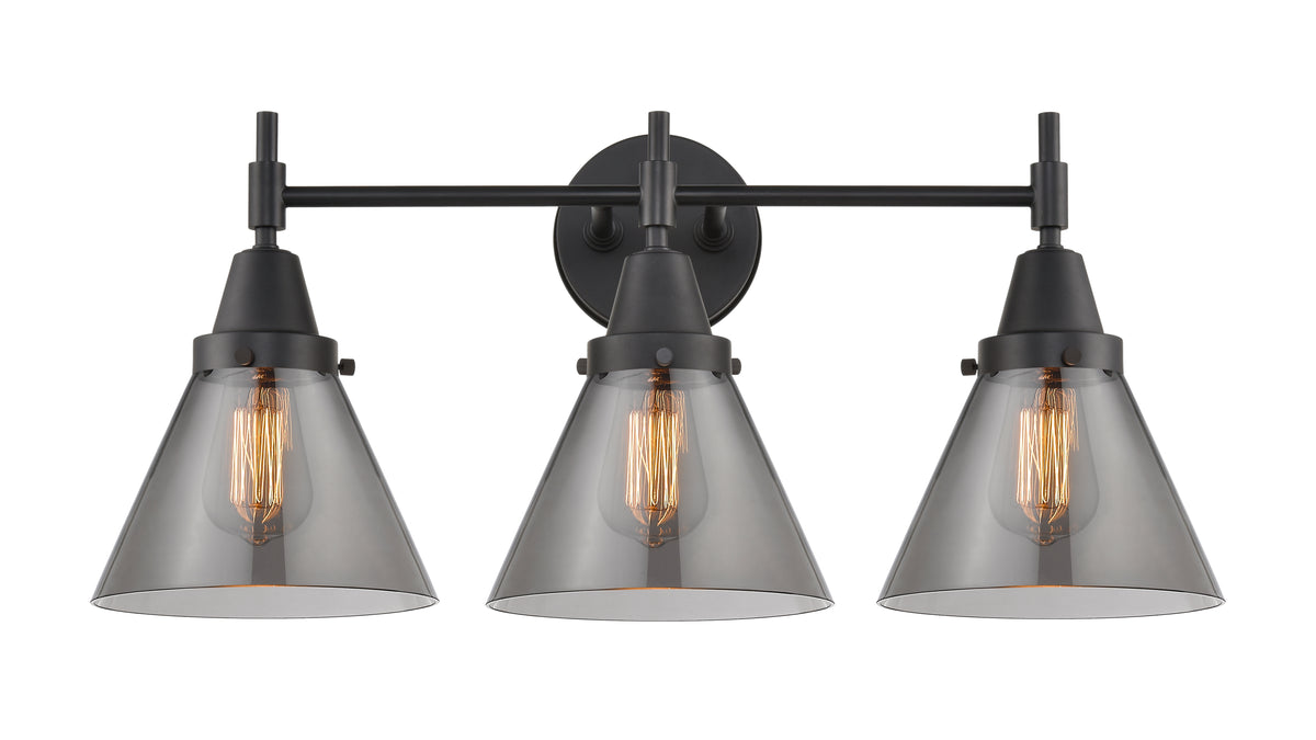 Cone 26-Inch 3-Light Bath Vanity Light with LED Bulbs 11.25-Inch High