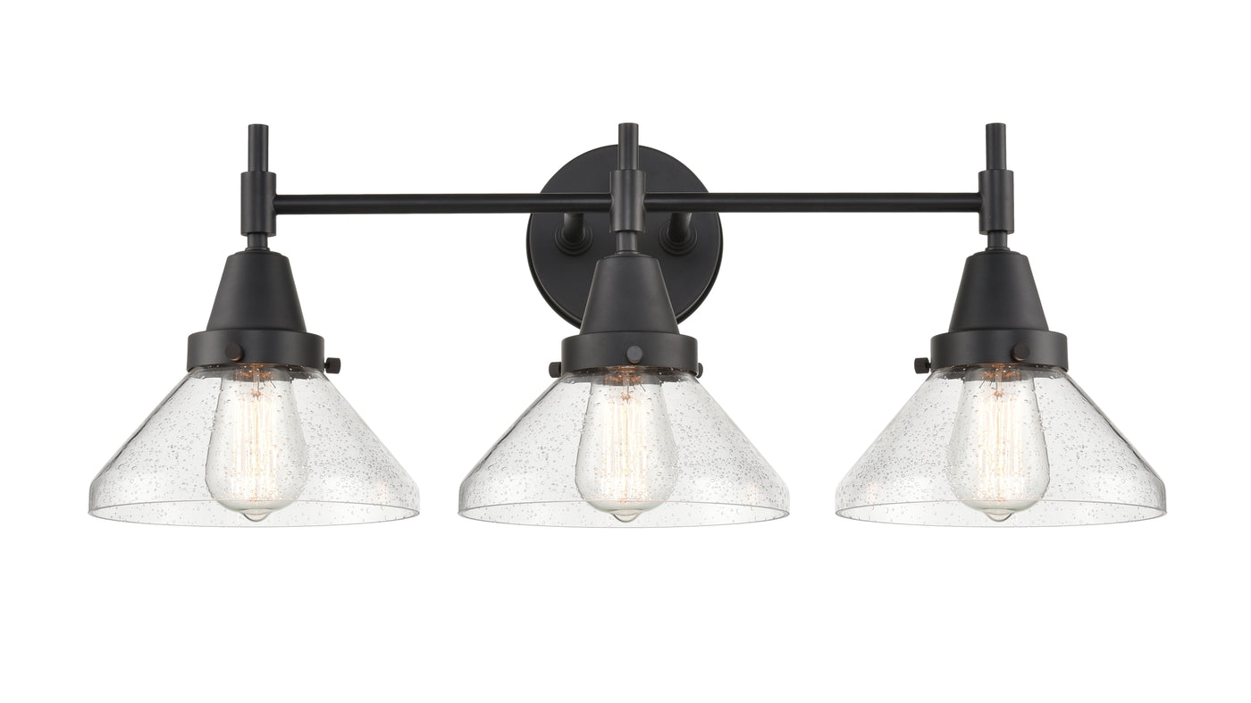 Caden Bath Vanity Light Glass Steel 3 Lights