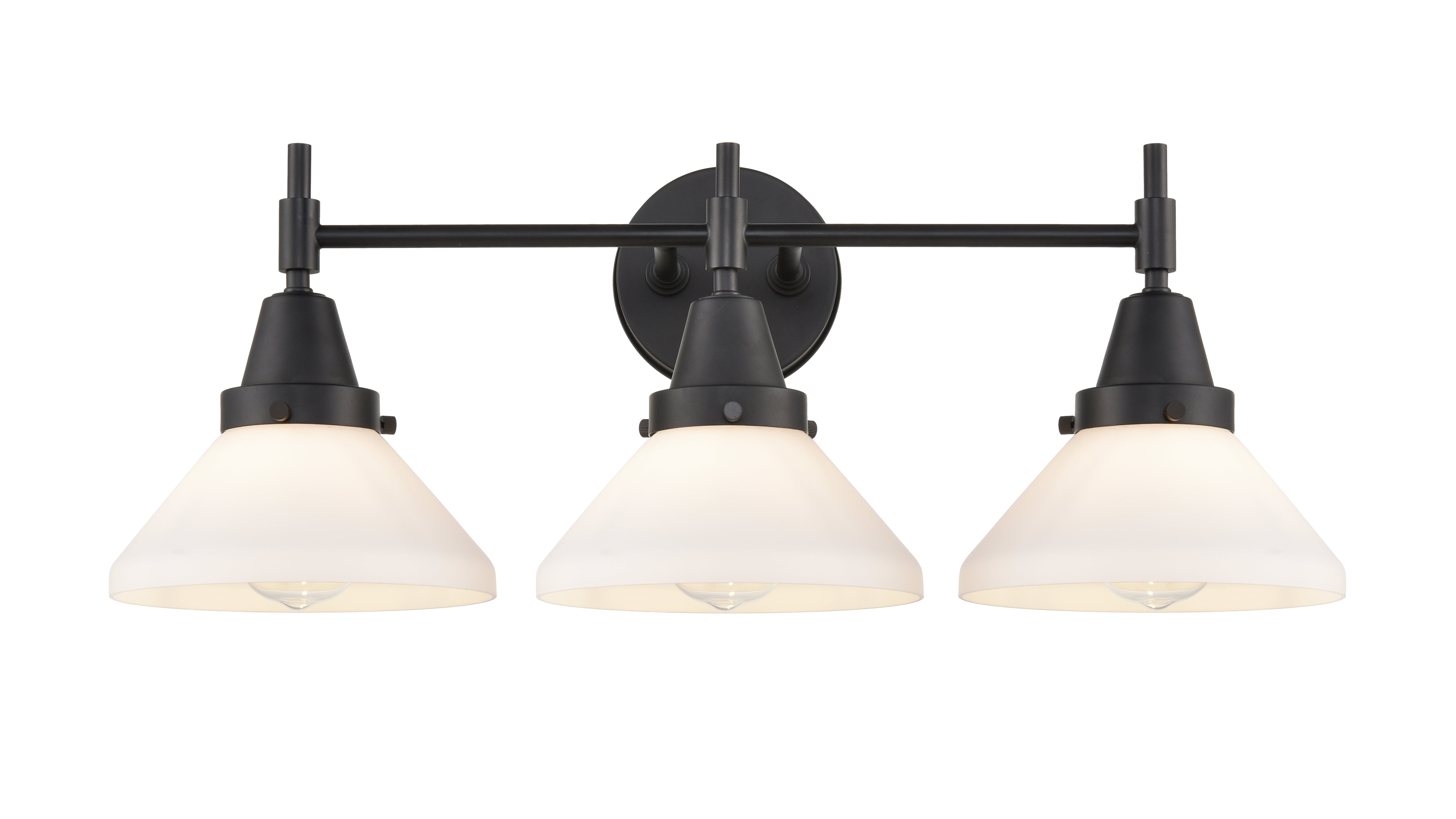 Caden Bath Vanity Light Glass Steel 3 Lights