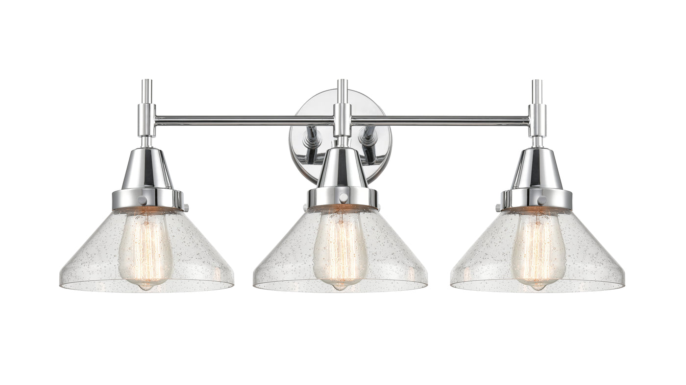 Caden Bath Vanity Light Glass Steel 3 Lights