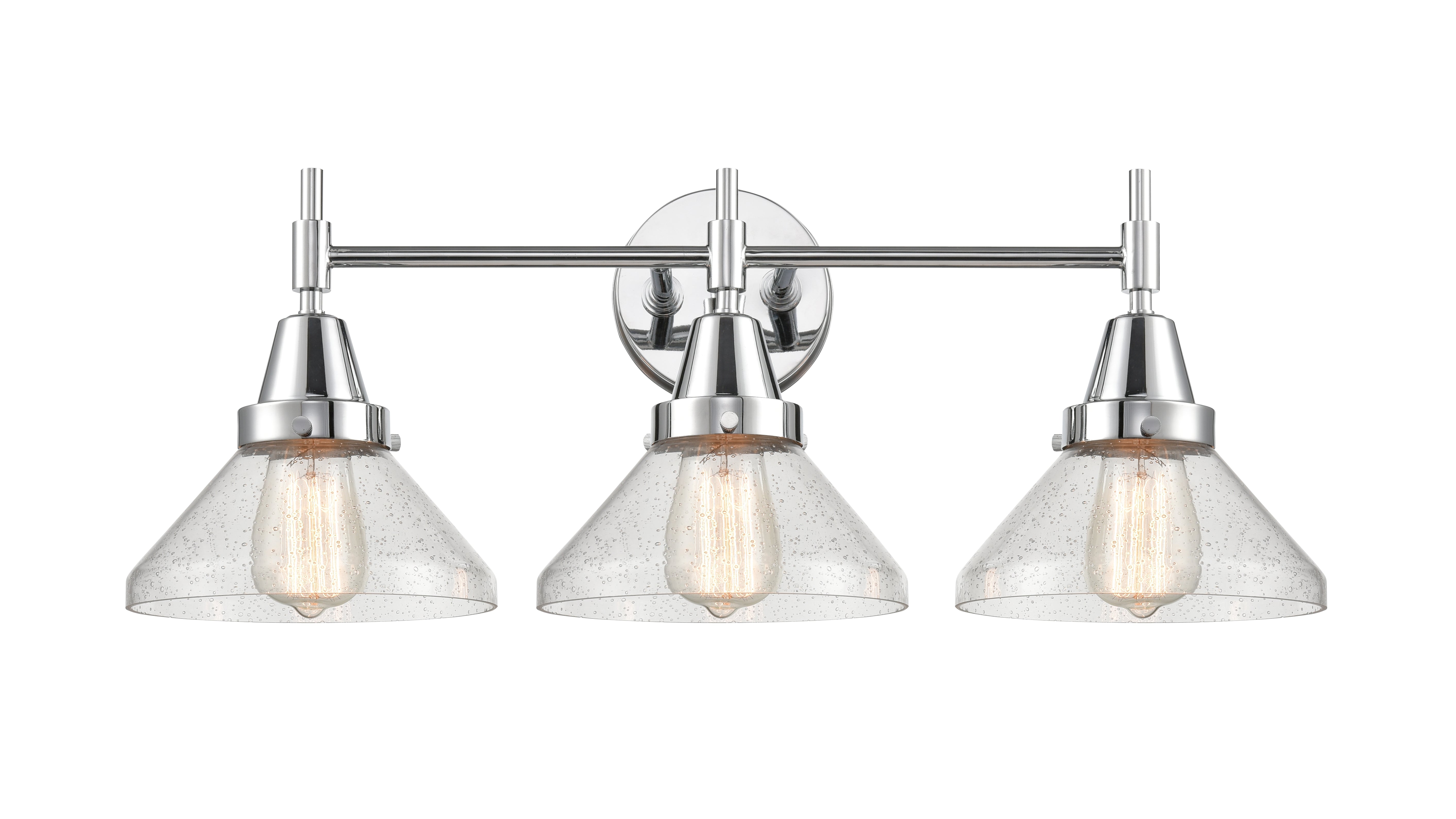Caden Bath Vanity Light Glass Steel 3 Lights