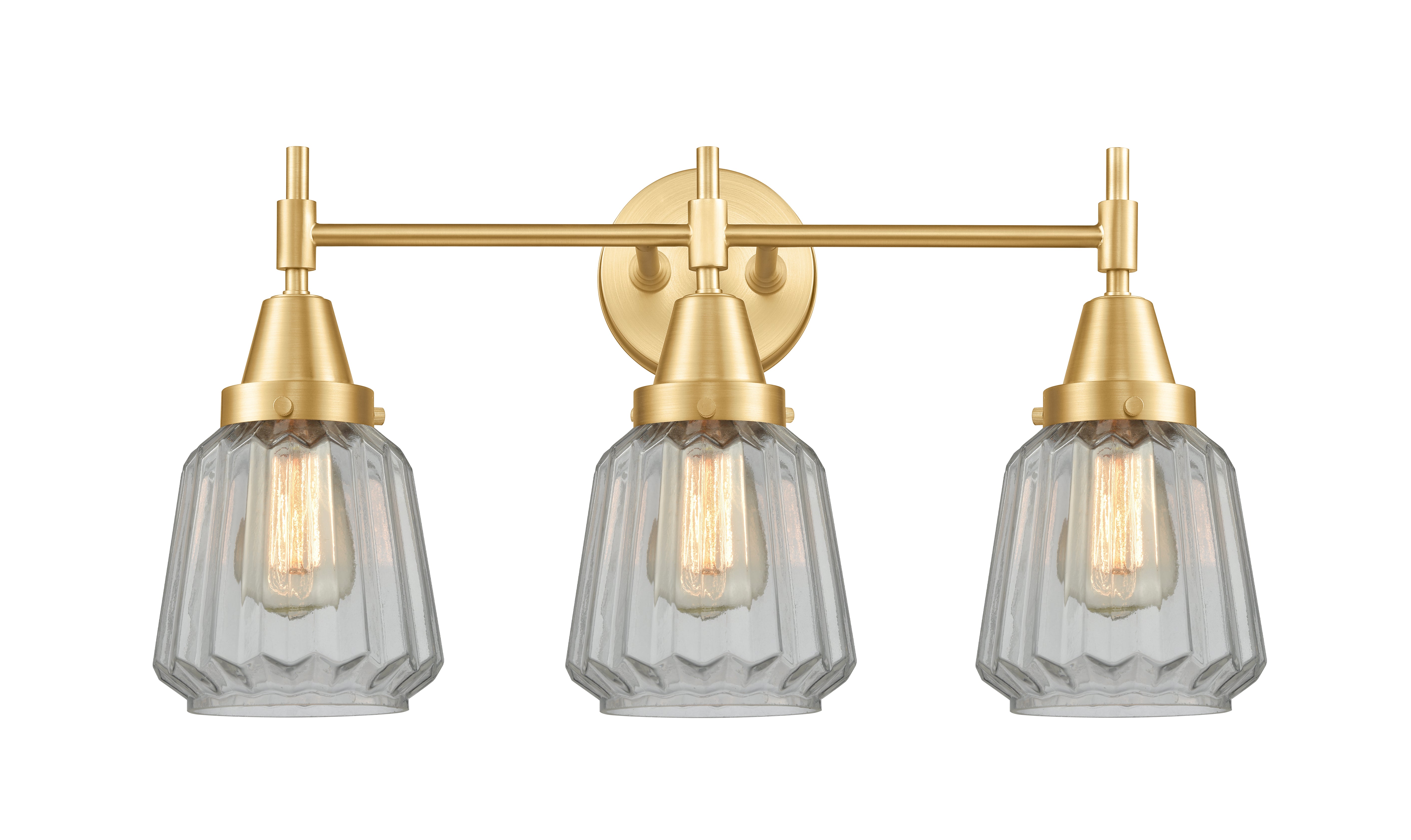 Caden Bath Vanity Light Glass Steel 12 Inch
