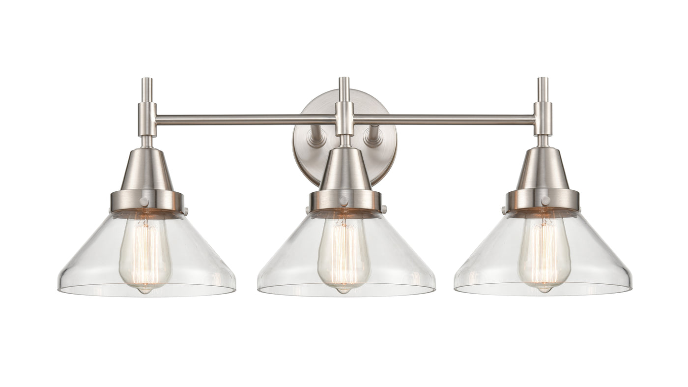 Caden Bath Vanity Light Glass Steel 3 Lights