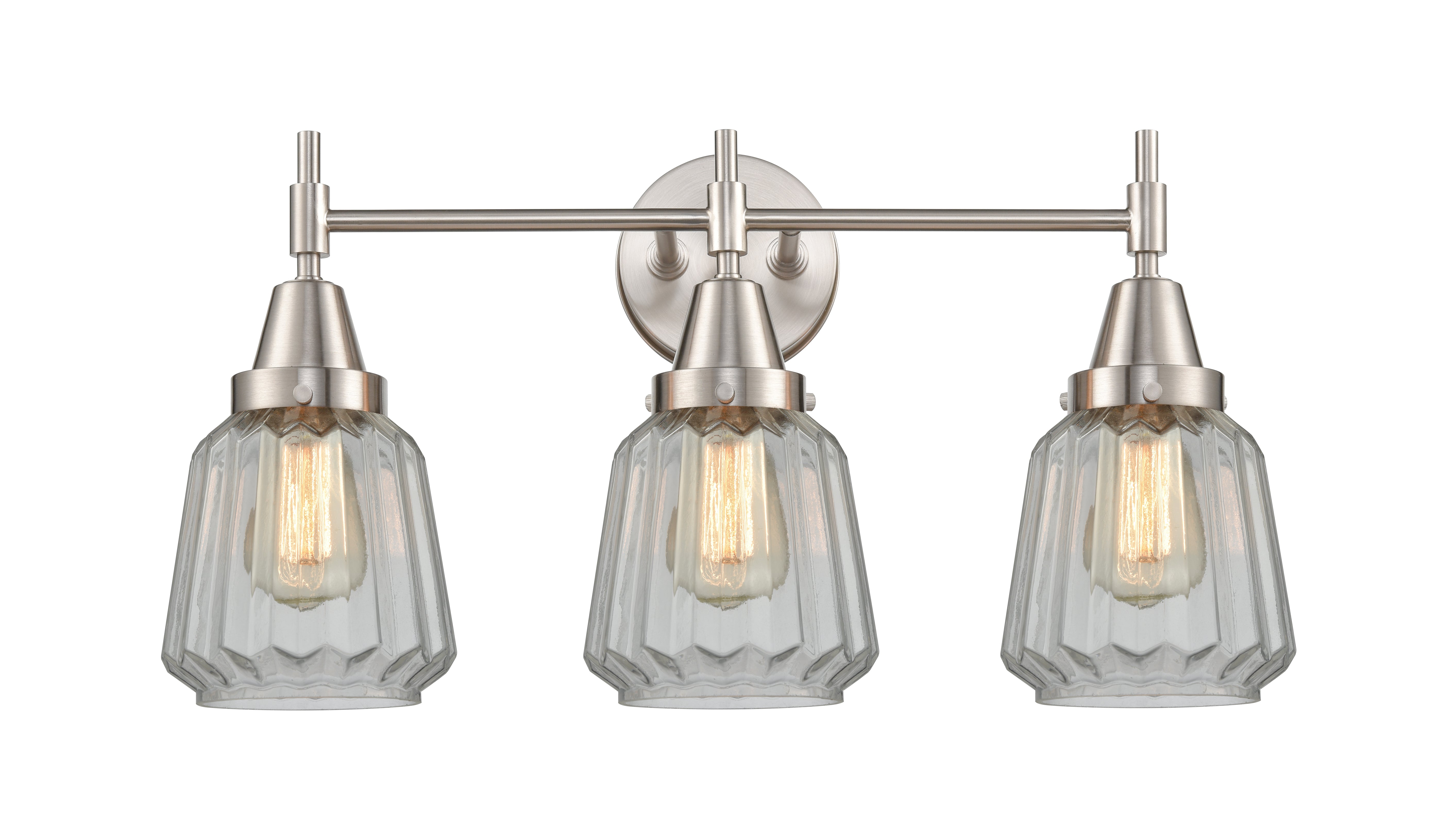 Caden Bath Vanity Light Glass Steel 12 Inch