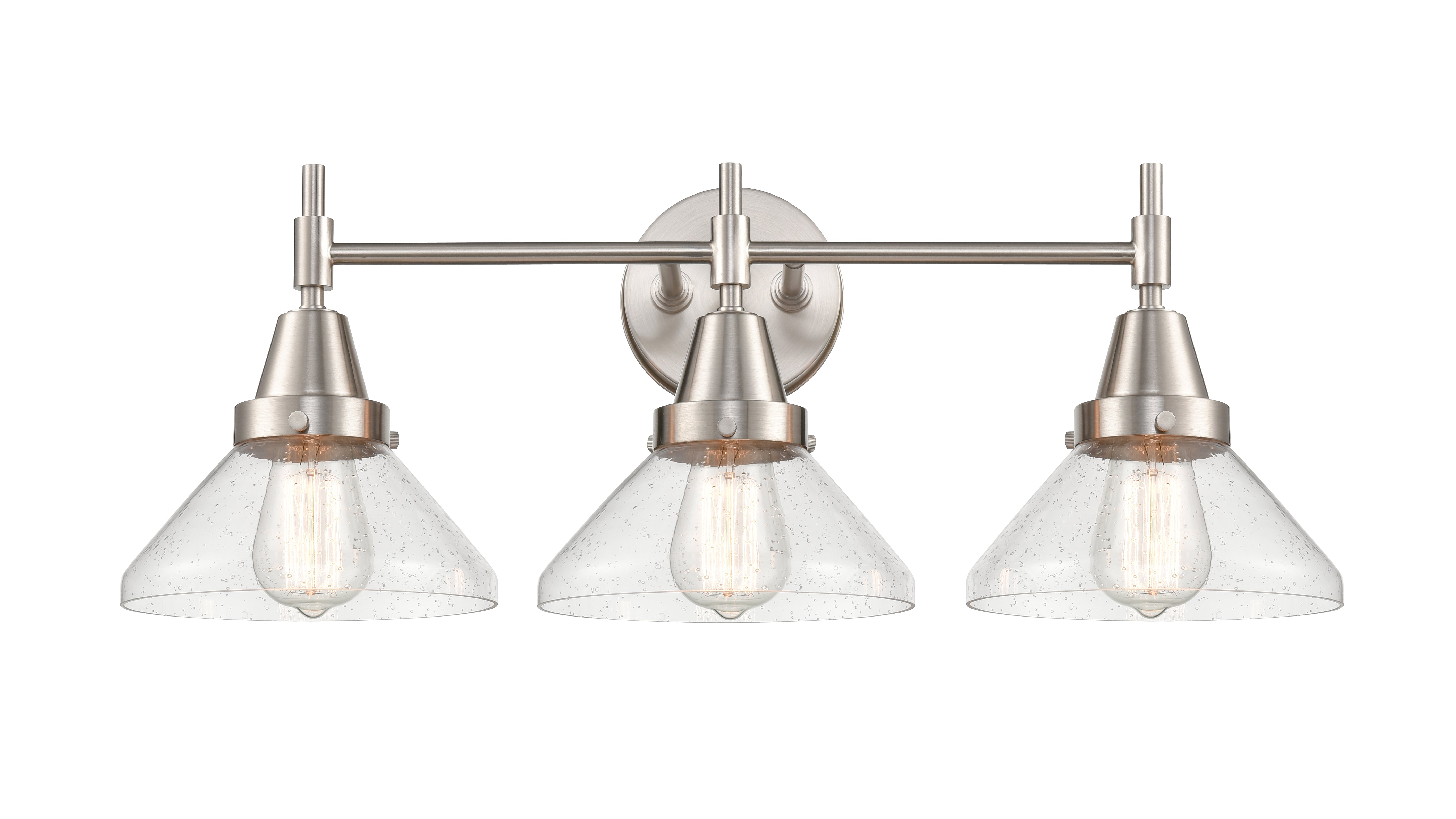 Caden Bath Vanity Light Glass Steel 3 Lights