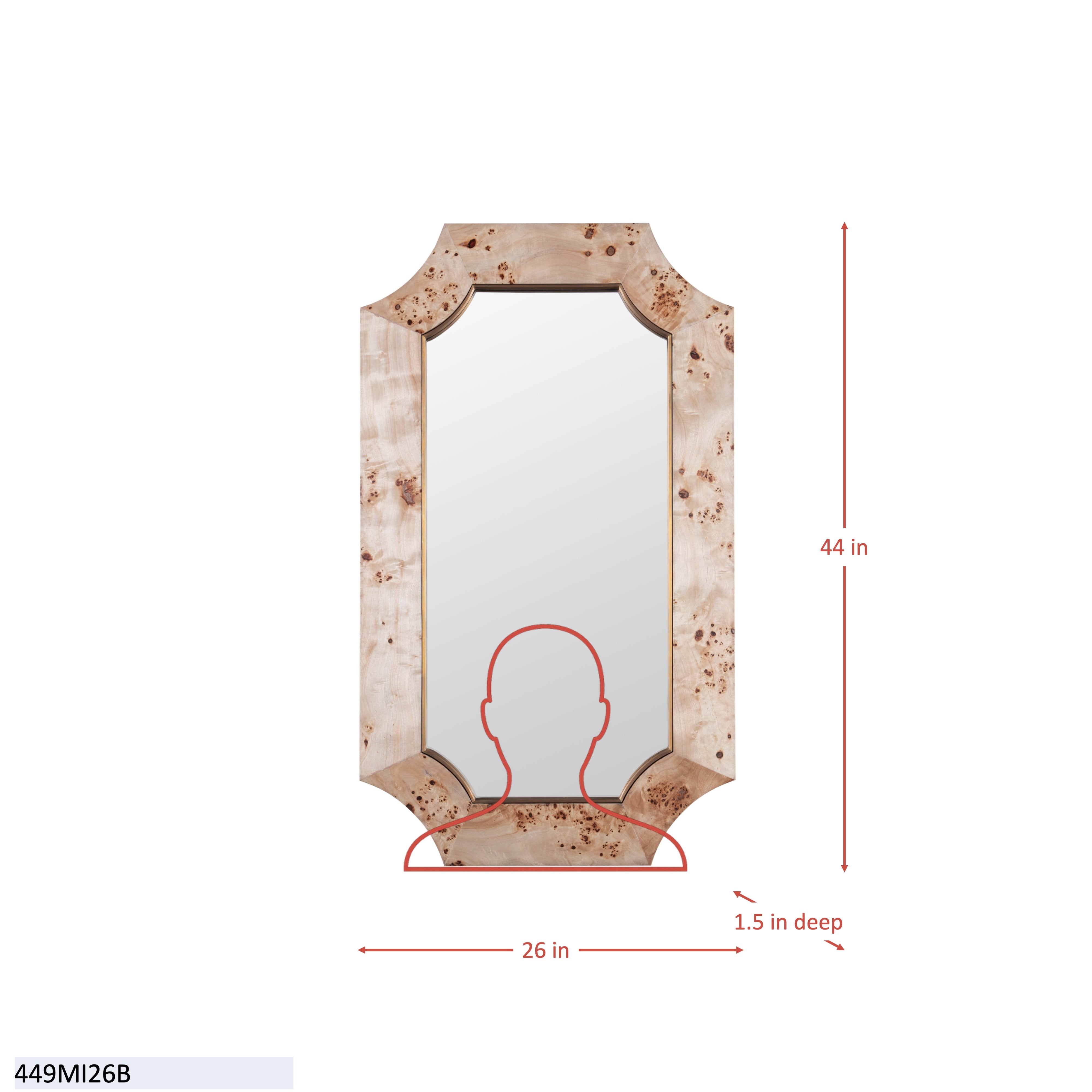 Farra 26x44 Wall Mirror