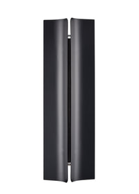 16.14-inch Powder Coated Black Outdoor Wall Sconce