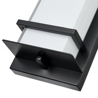 16-inch Powder Coated Black Outdoor Wall Sconce