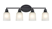 28'' Amberle Matte Black 4 Light Bath Vanity
