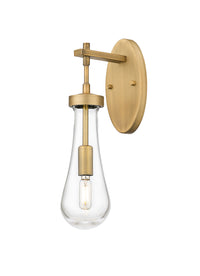 Downtown Urban Sconce Cast Brass Finish