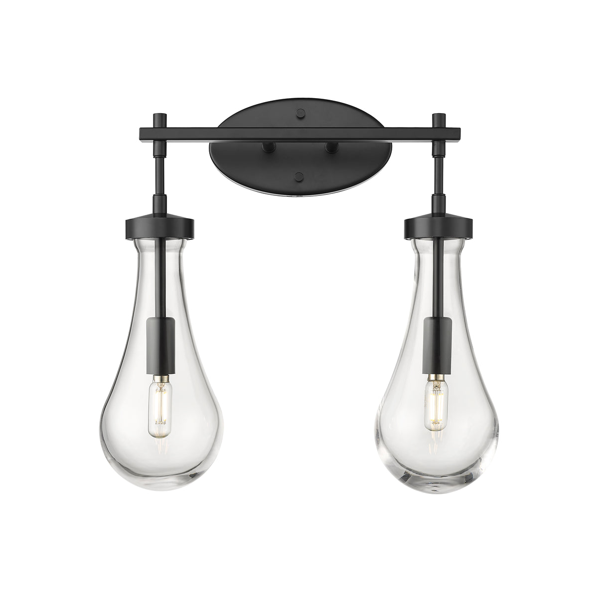 Owego 17-Inch 2-Light Bath Vanity Light 16.875-Inch High