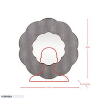 Scallop 36-in Wall Mirror