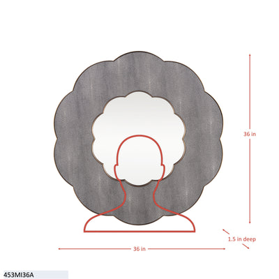 Scallop 36-in Wall Mirror