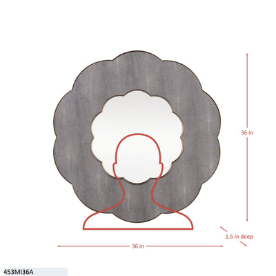 Scallop 36-in Wall Mirror