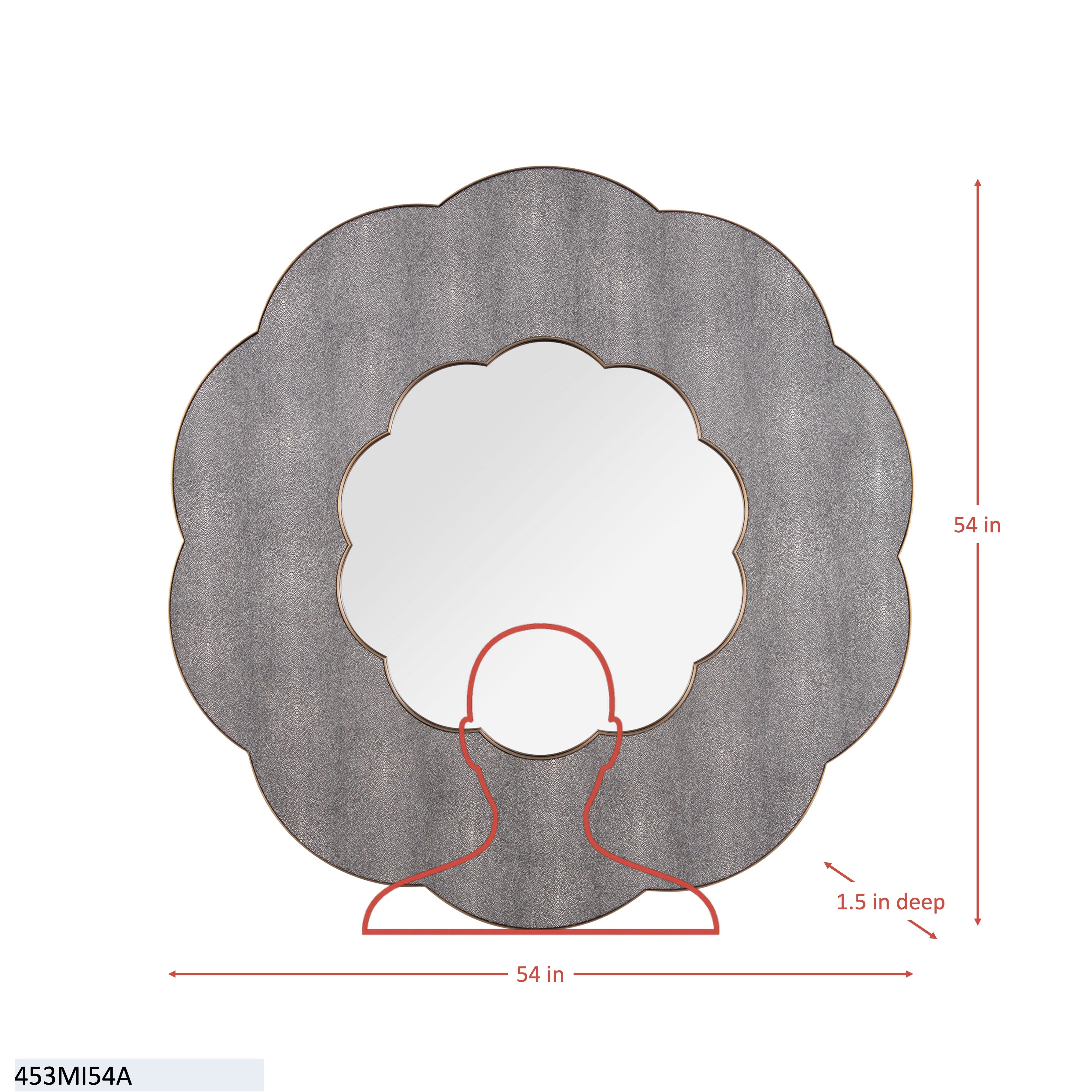 Scallop 54-in Wall Mirror